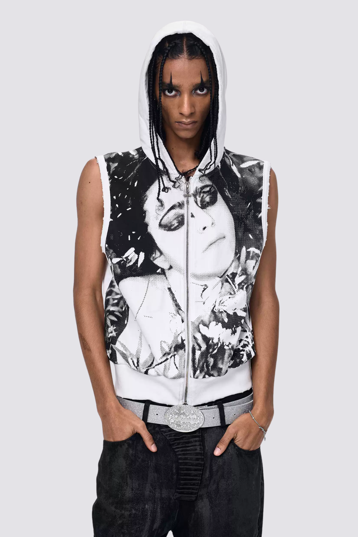 Prime Print Zipper Hooded Vest – RYVKstudio