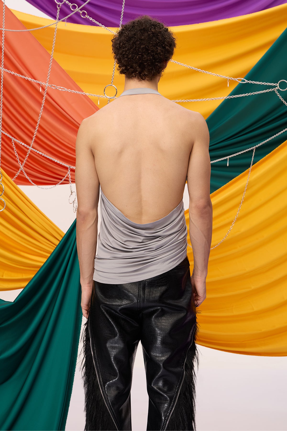 Absolute Obscure Ruched Halter Neck Top