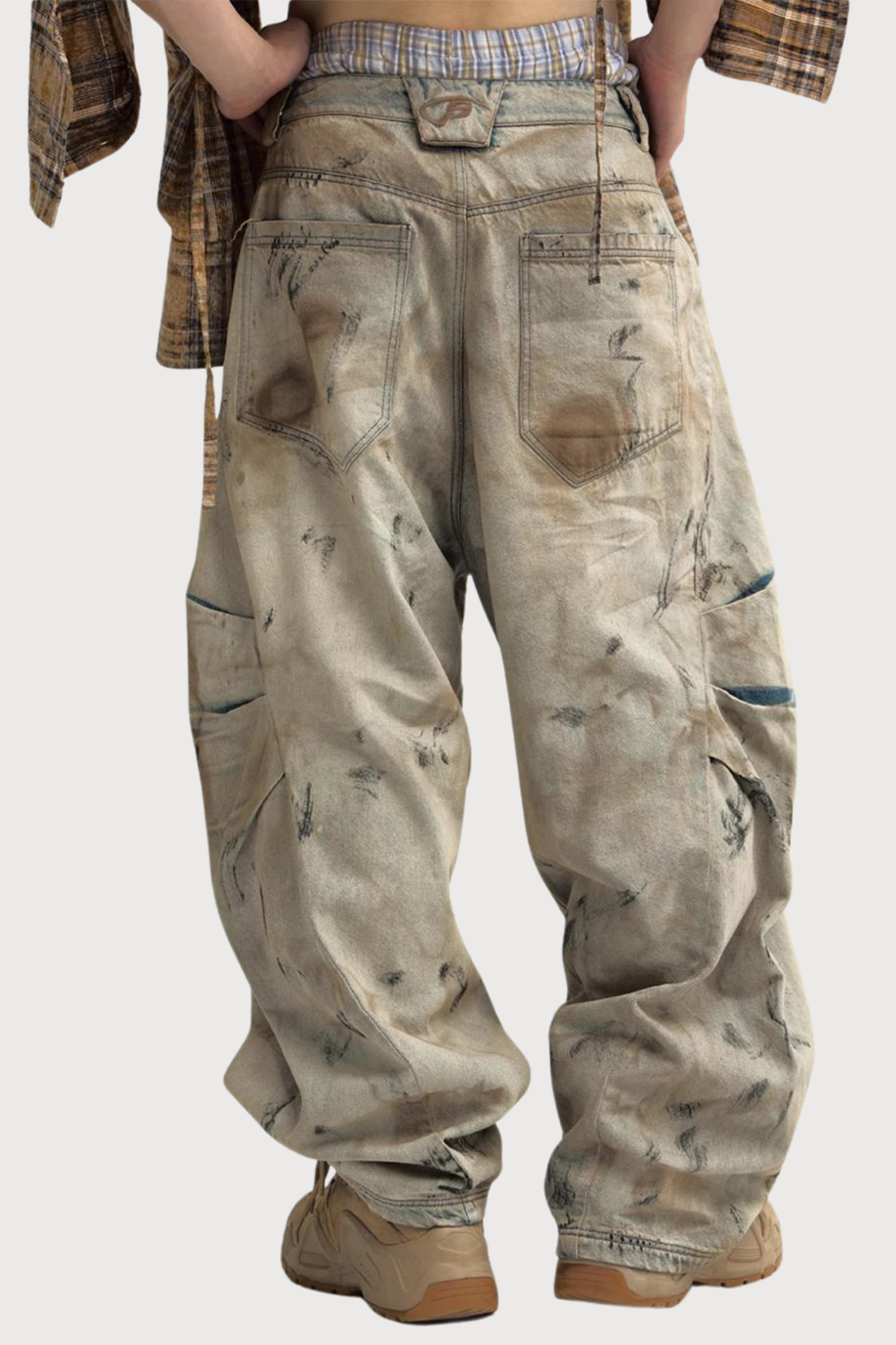 Acid Proof Wide Leg Jeans