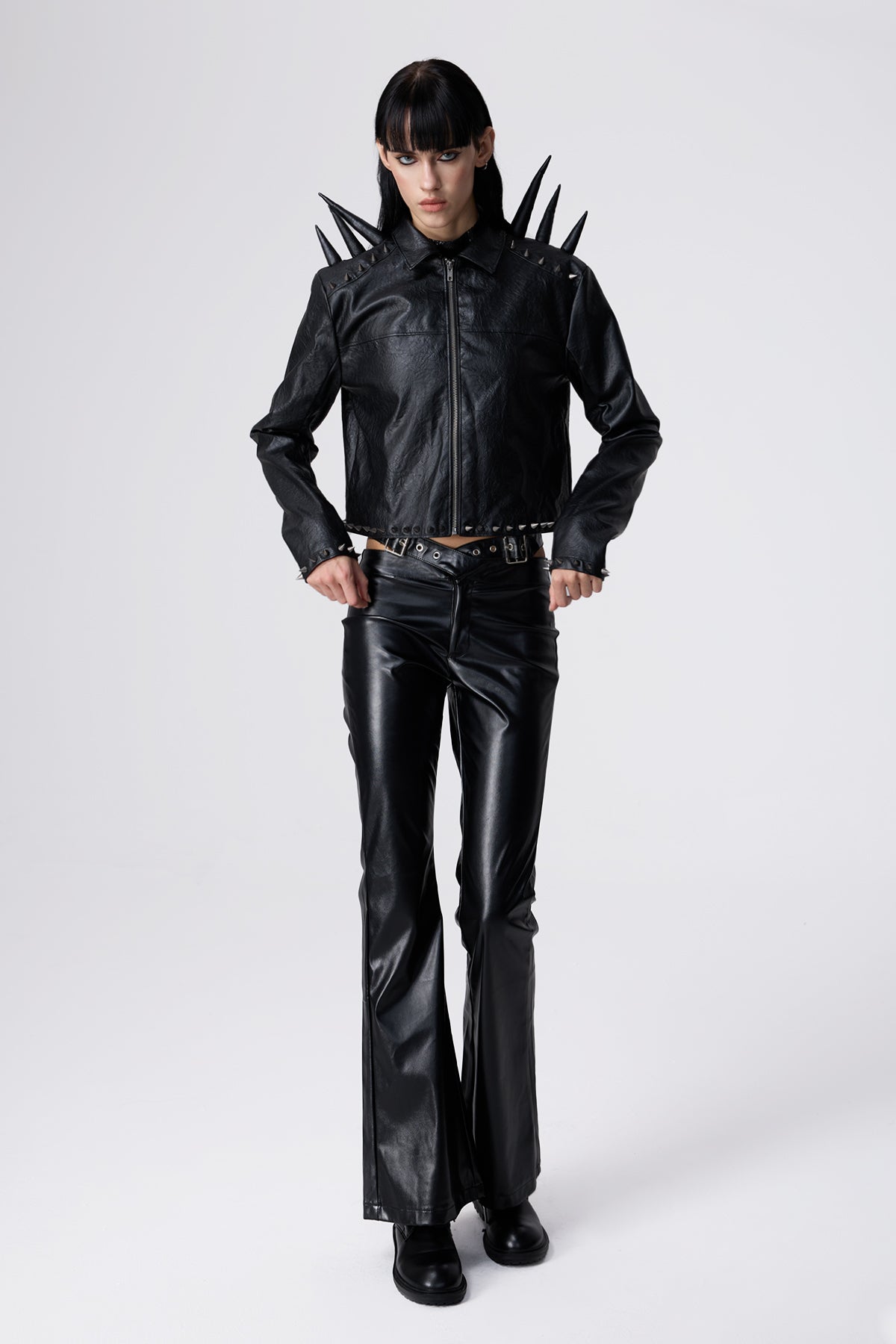 Acid Trace Gothic Leather Jacket