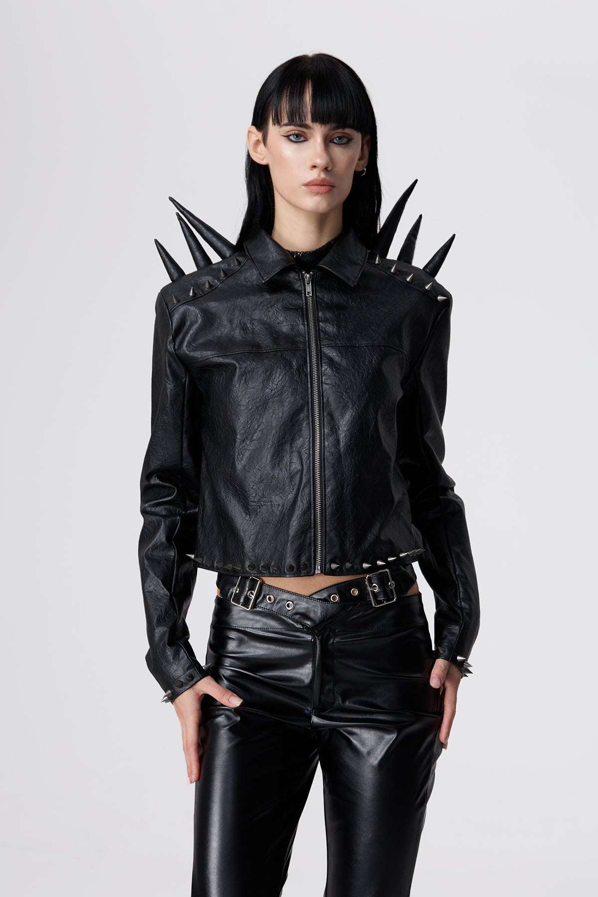 Acid Trace Gothic Leather Jacket