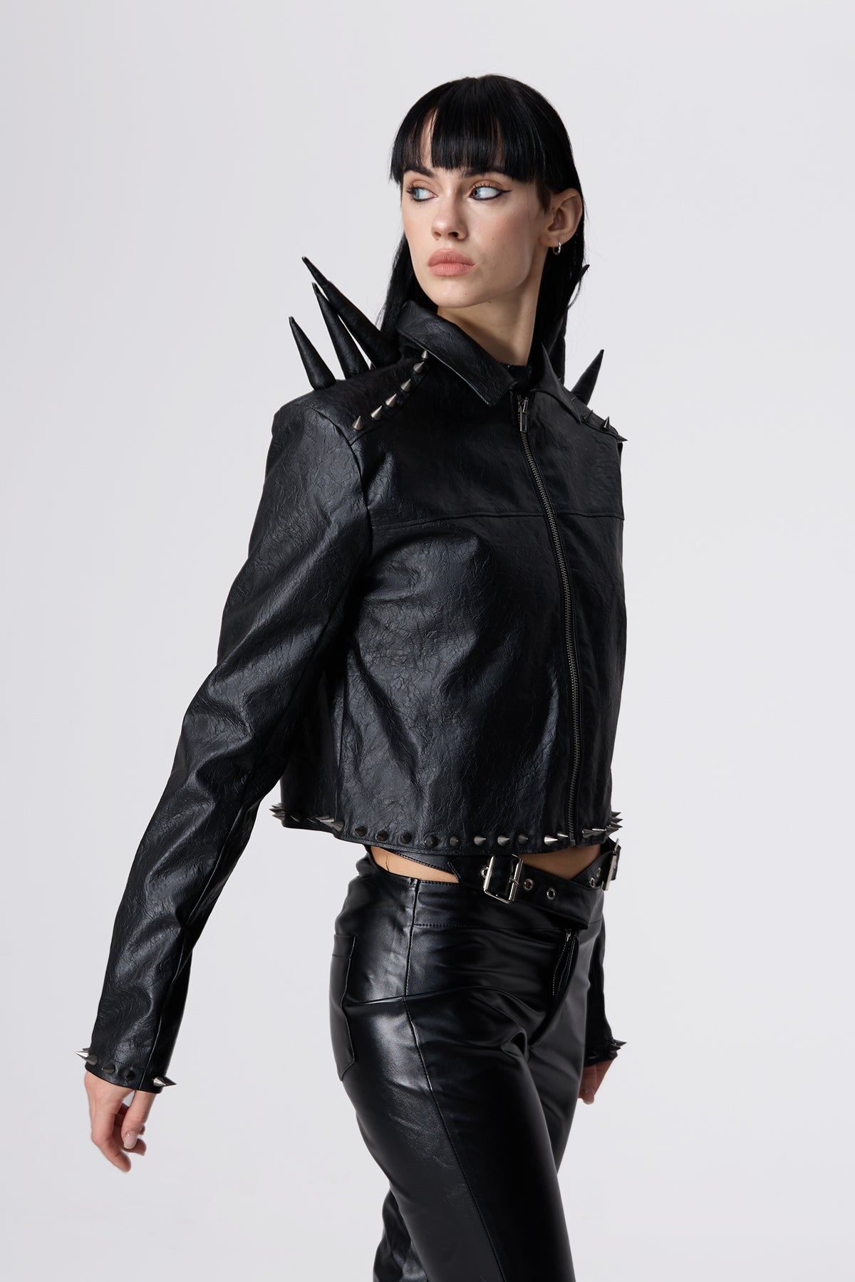 Acid Trace Gothic Leather Jacket