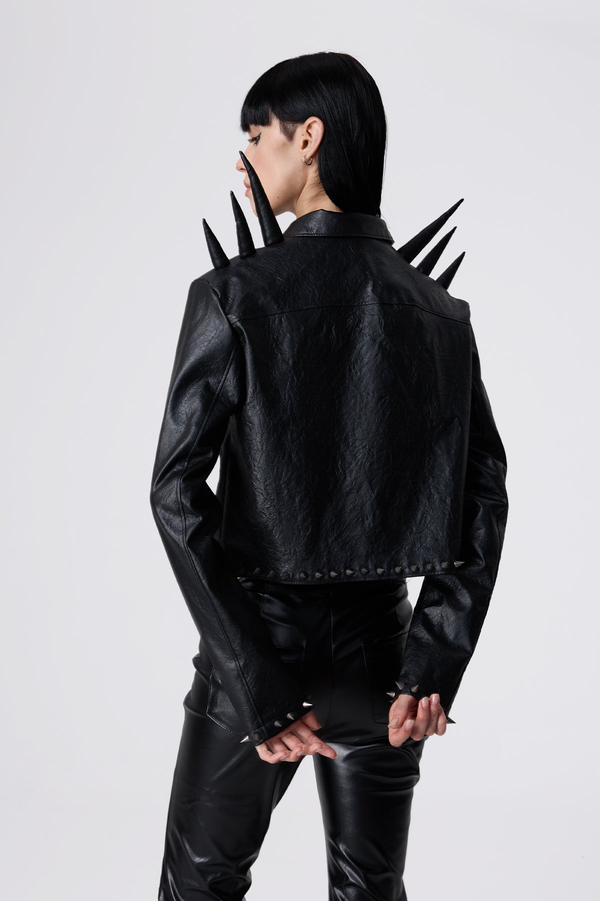 Acid Trace Gothic Leather Jacket
