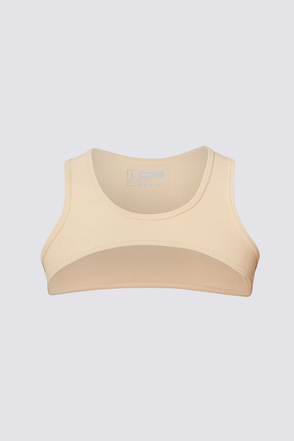 Aether Flare Crop Tank Top Beige
