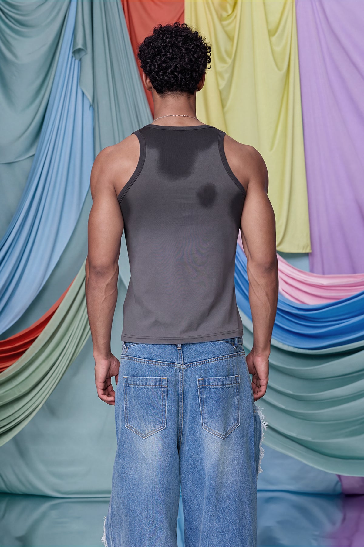 Aether Nul Print Tank Top Grey