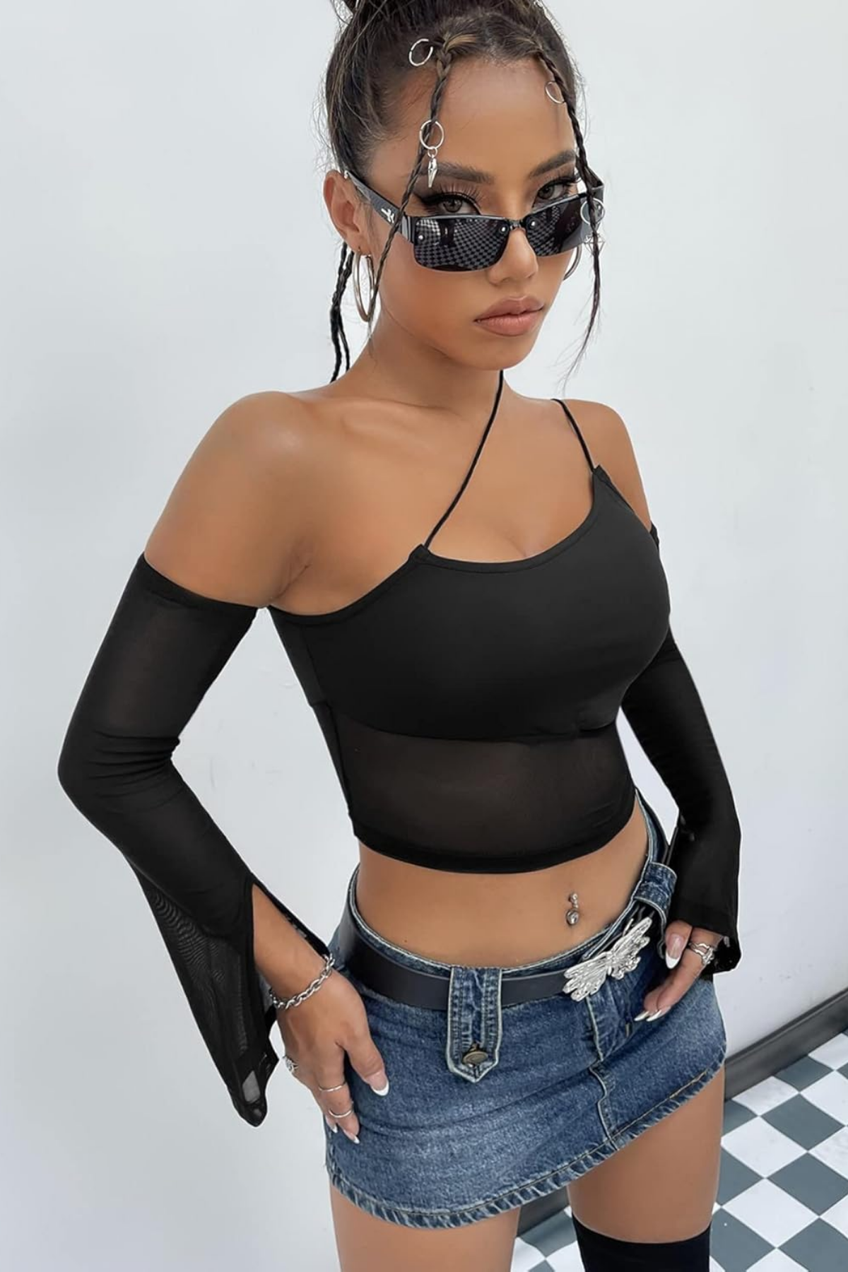 Air Lift Mesh Cutout Top