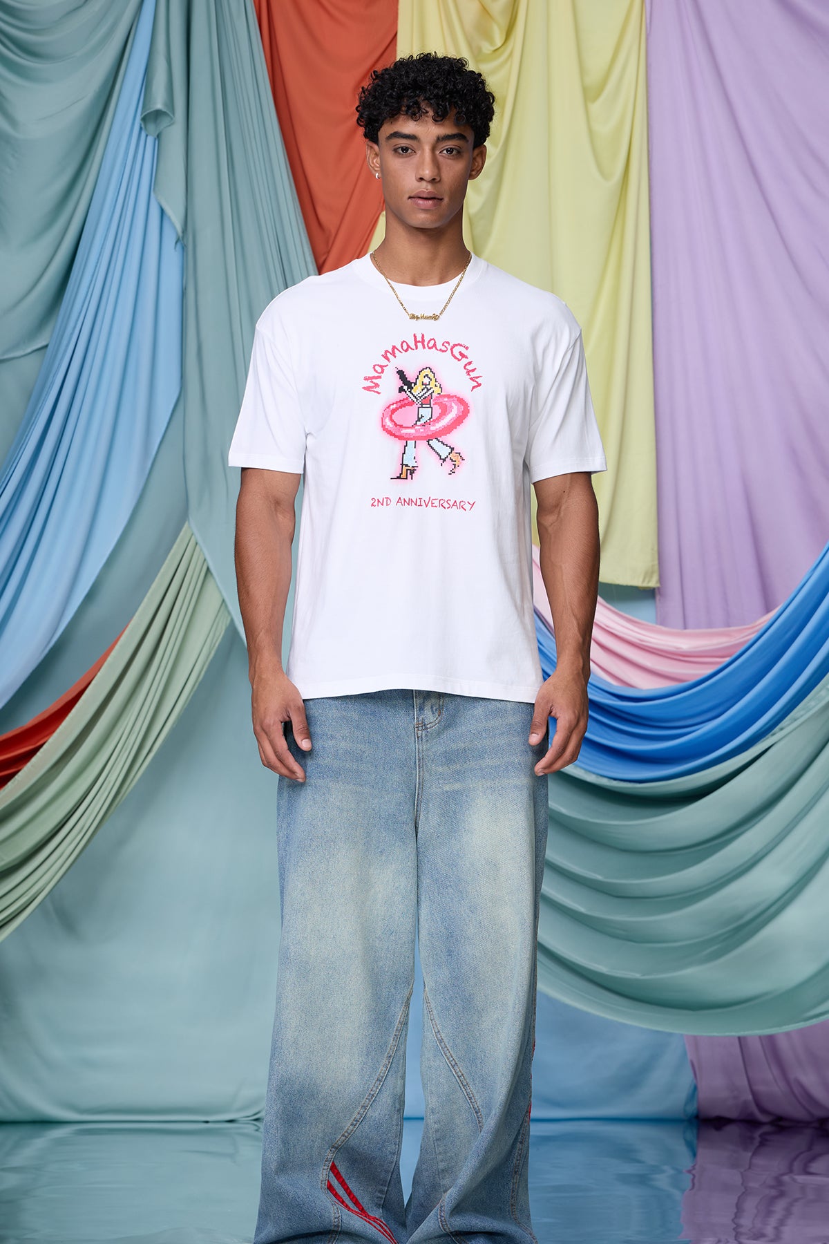 Alpha Mark Print T-Shirt