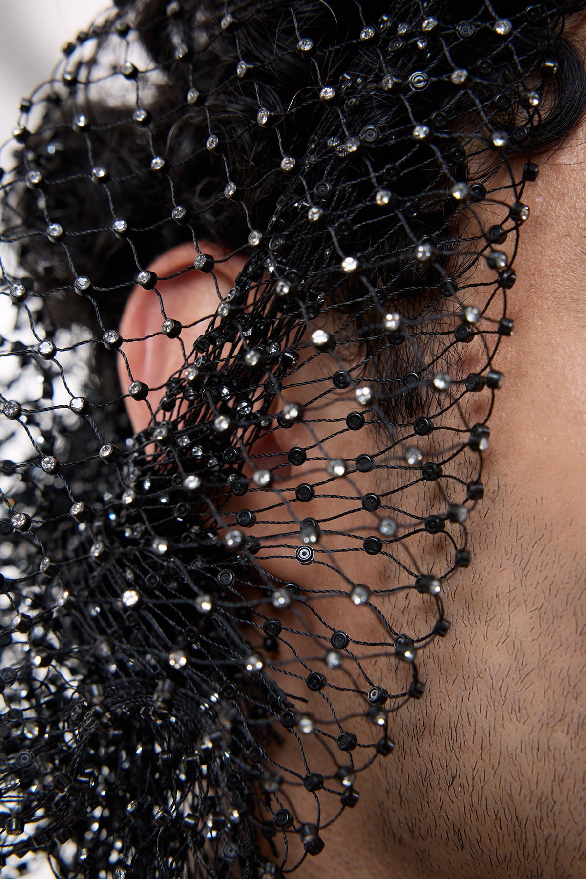 Aurora Stone Fishnet Rhinestone Hat