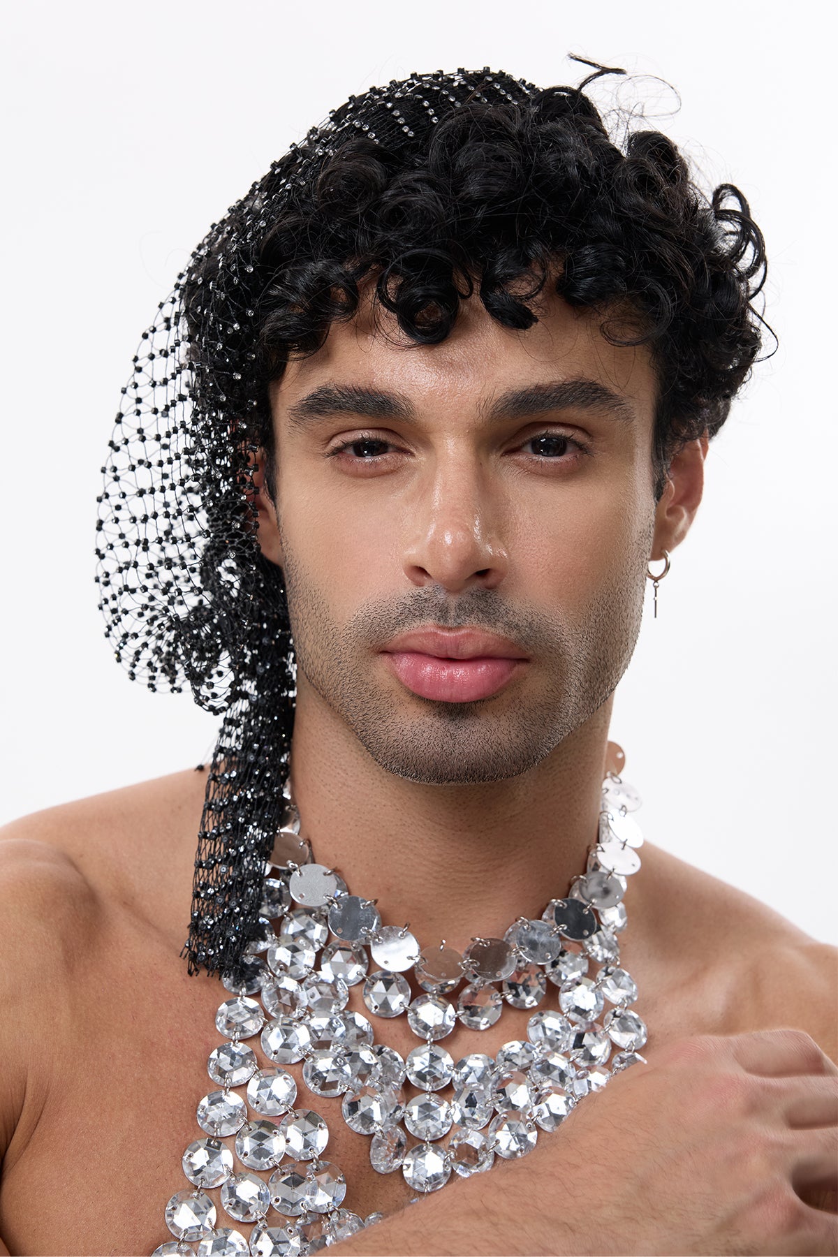 Aurora Stone Fishnet Rhinestone Hat