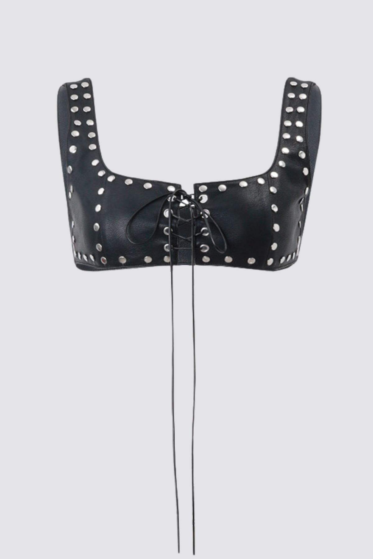 Bare Divide Lace Up Crop Top