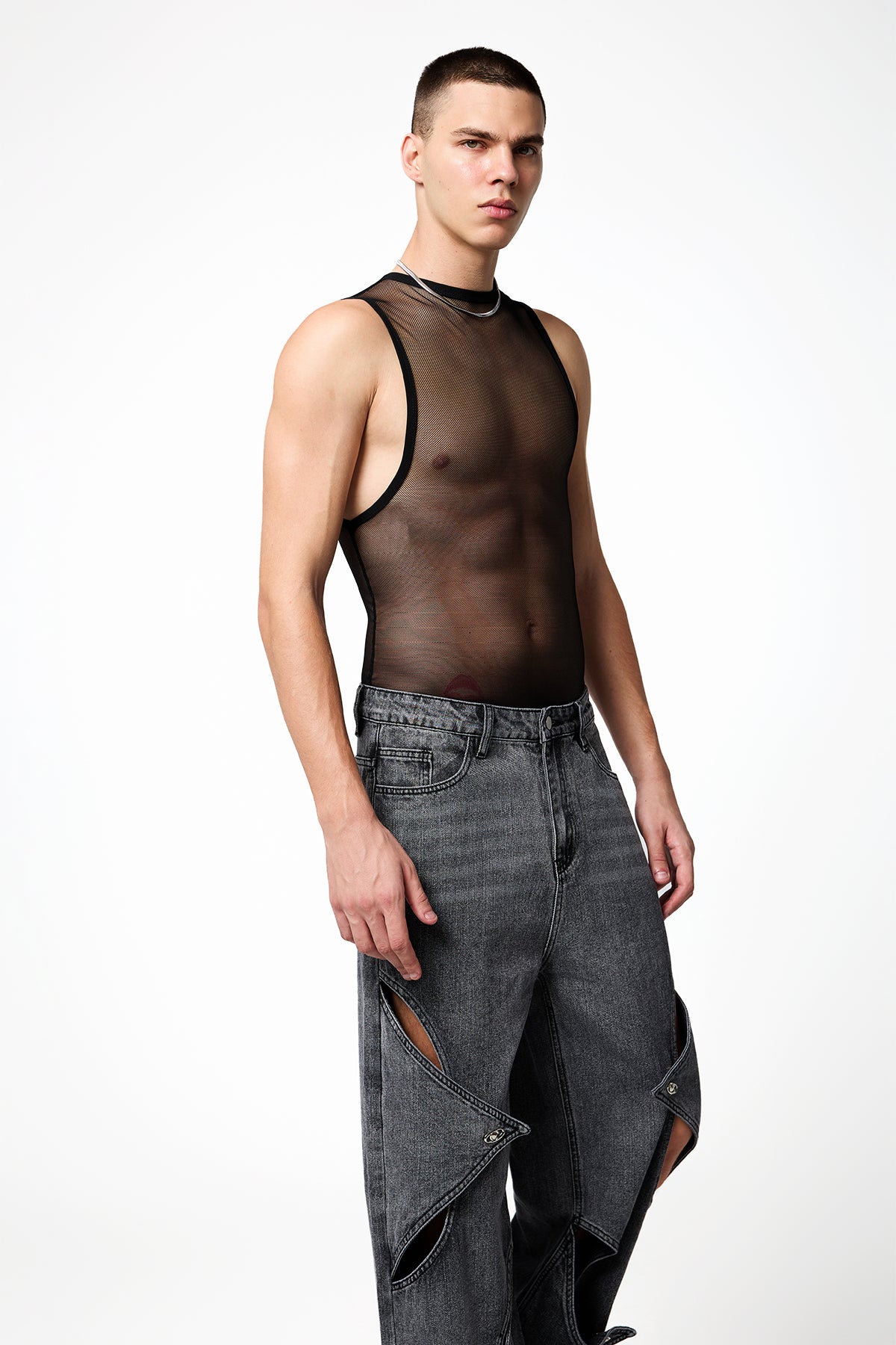 Bare Flow Sleeveless Mesh Bodysuit