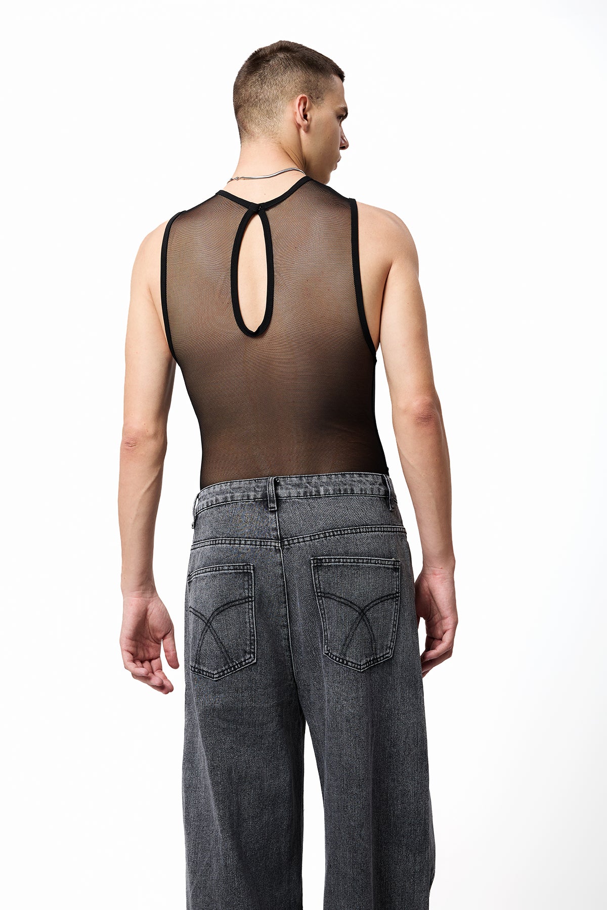 Bare Flow Sleeveless Mesh Bodysuit