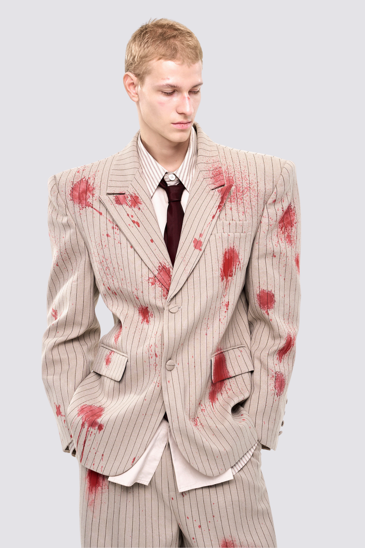 Bare Syntax Striped Print Jacket