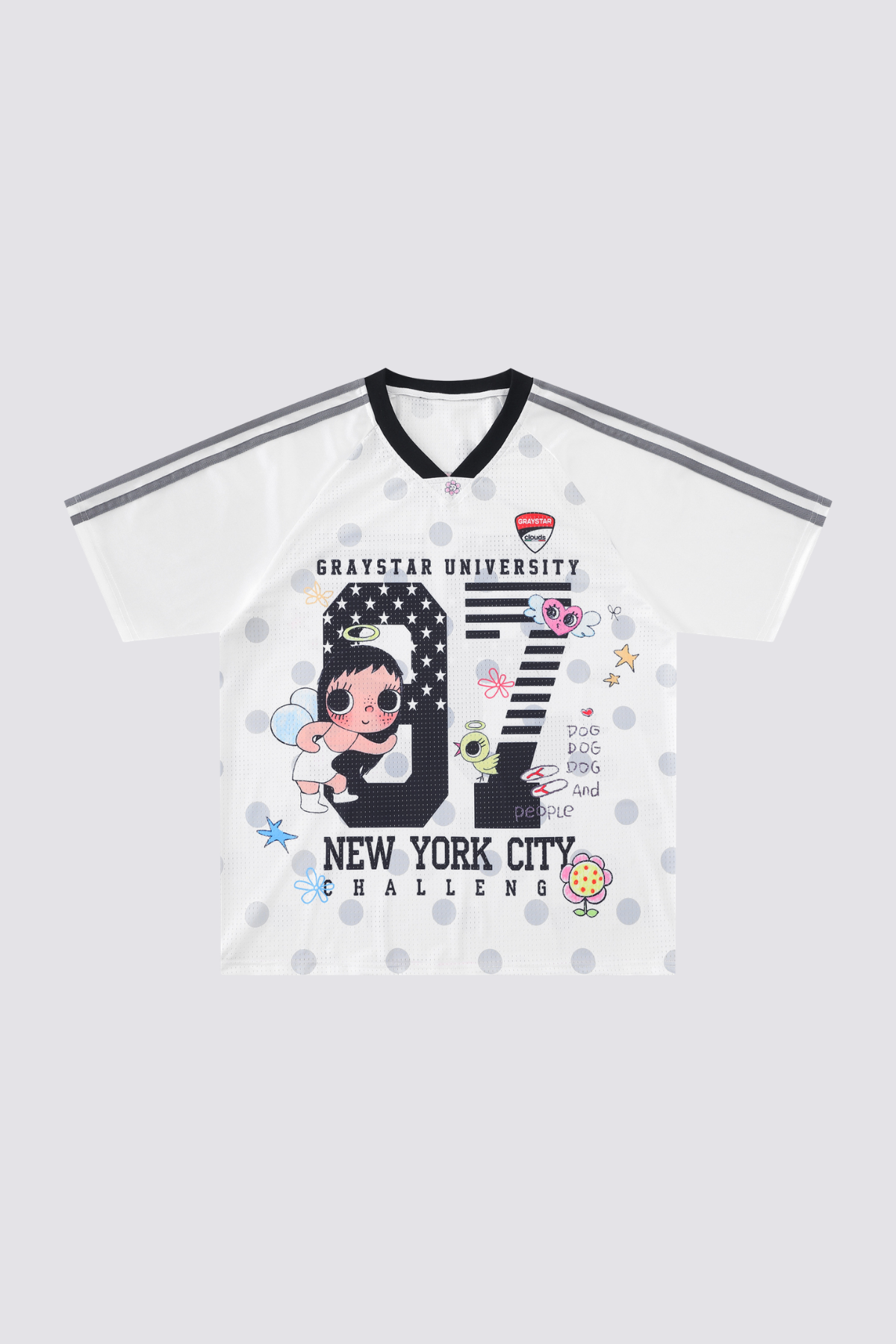 Bare Wave Print Cutout T-Shirt