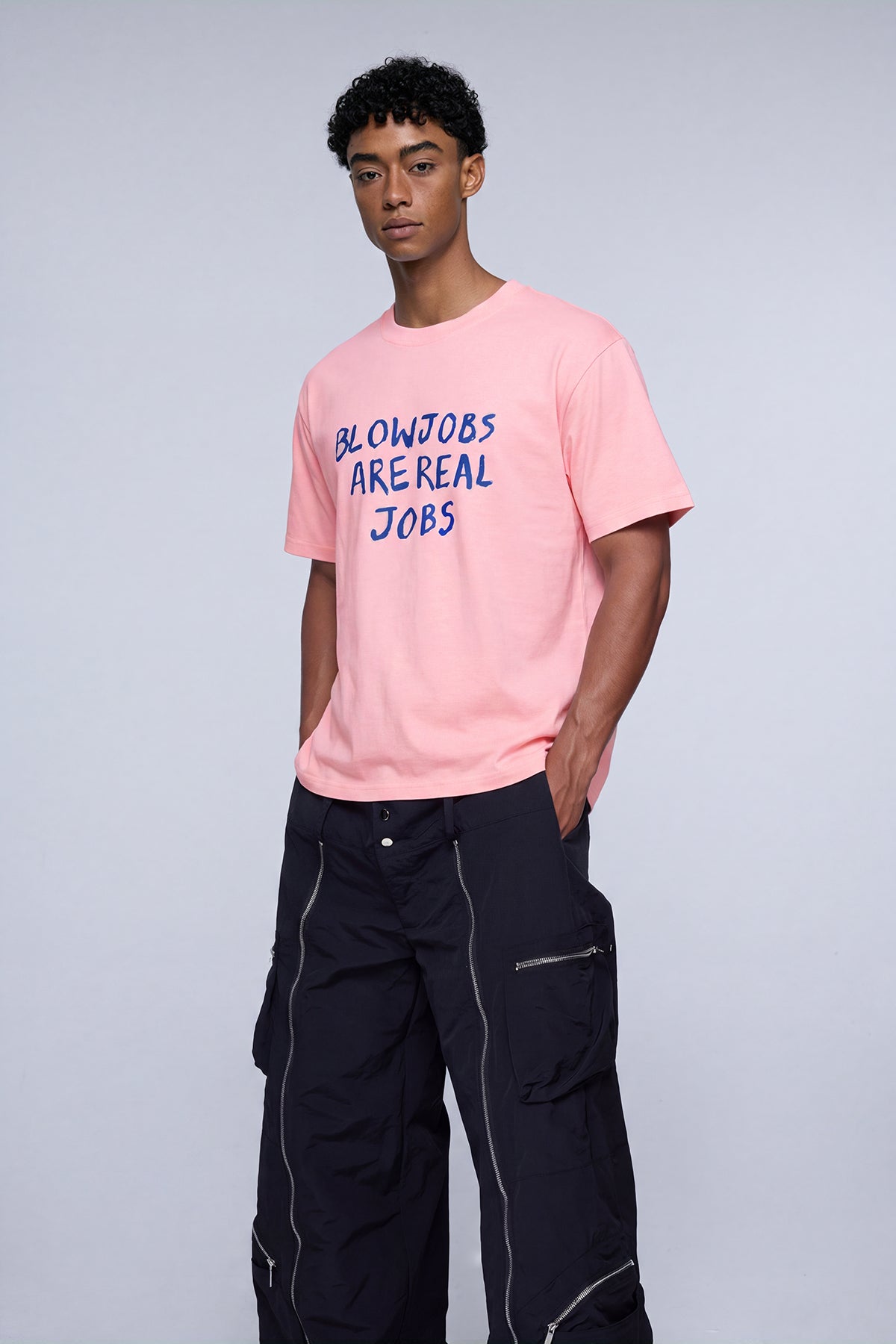 Bare Ink Print T-Shirt Pink