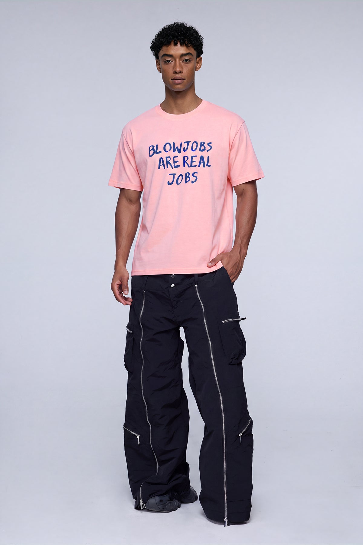 Bare Ink Print T-Shirt Pink