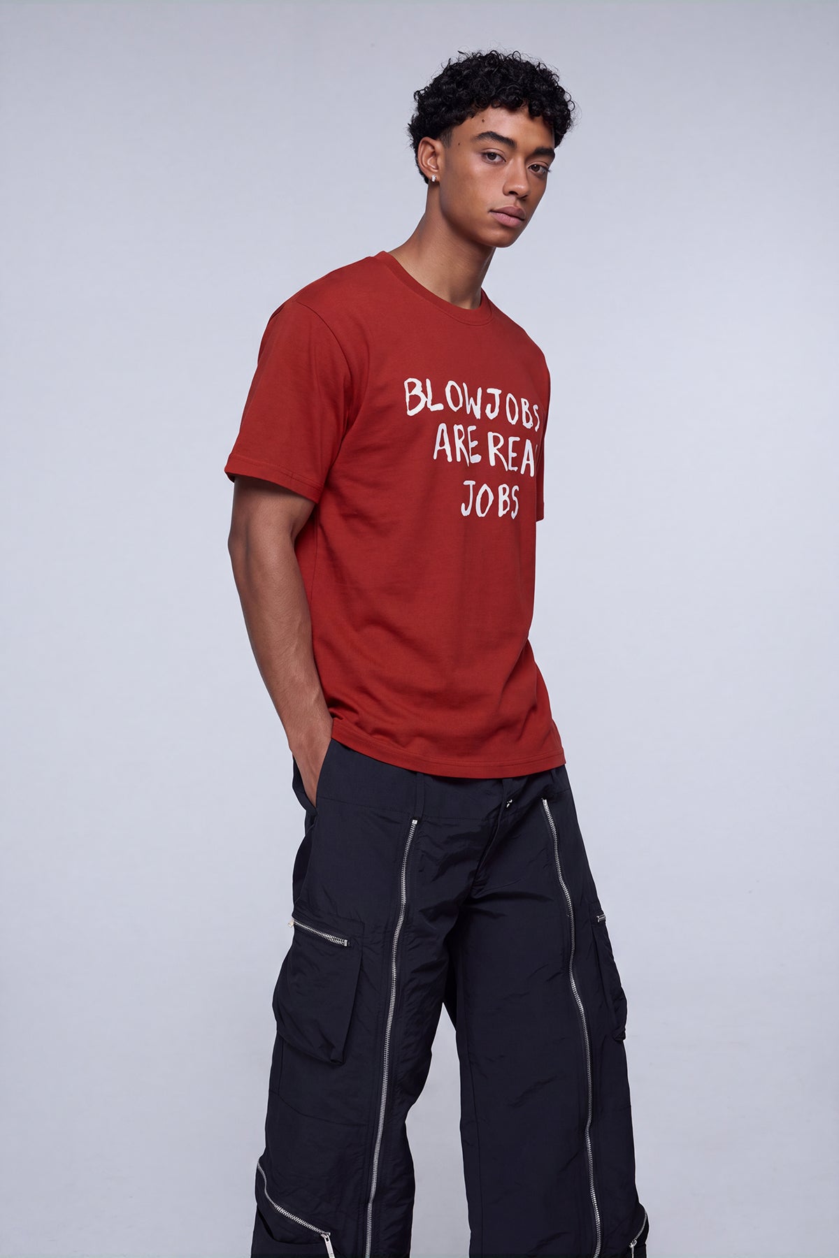 Bare Ink Print T-Shirt Wine