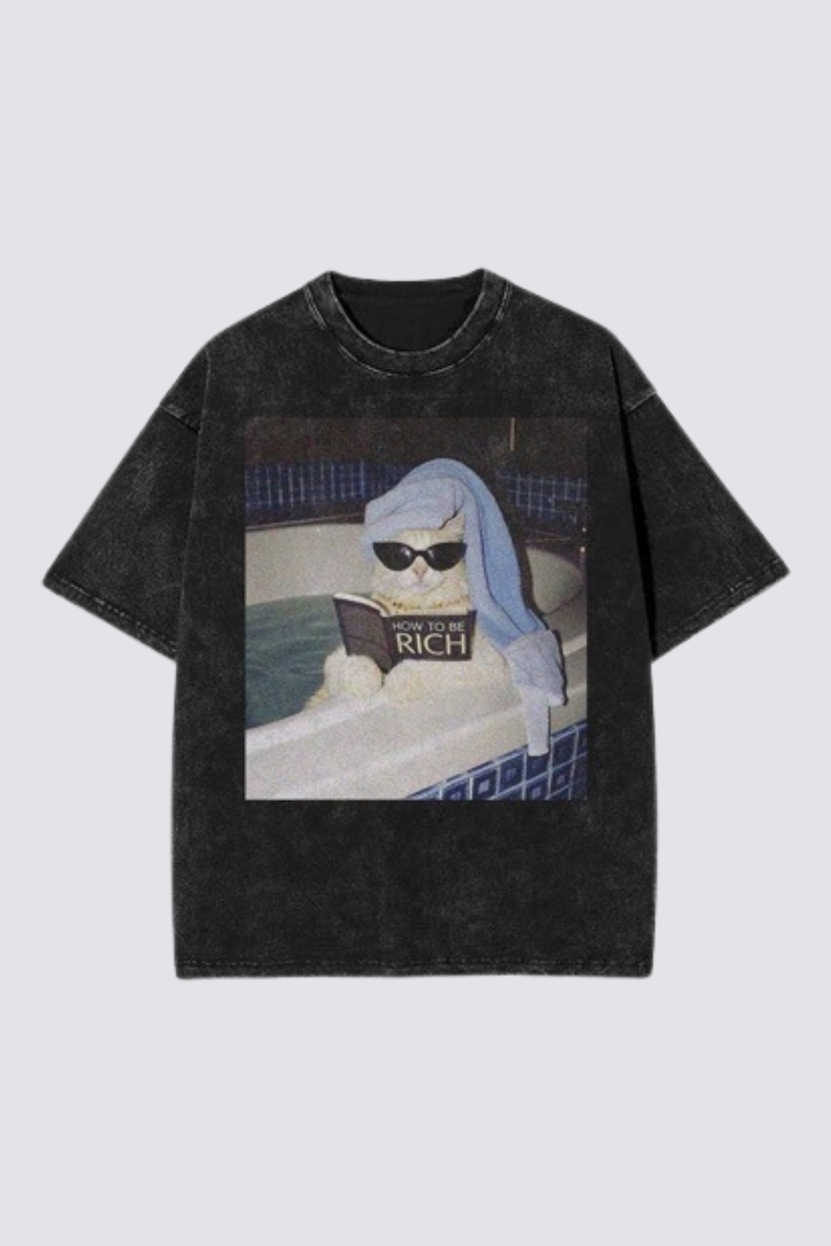Binary Code Cat Print T-Shirt