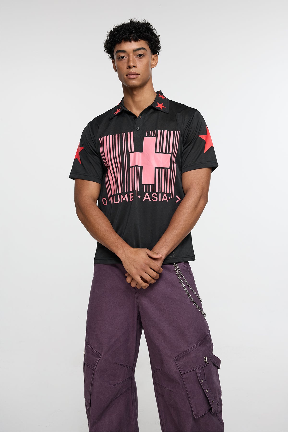 Binary Digital Star Print T-Shirt