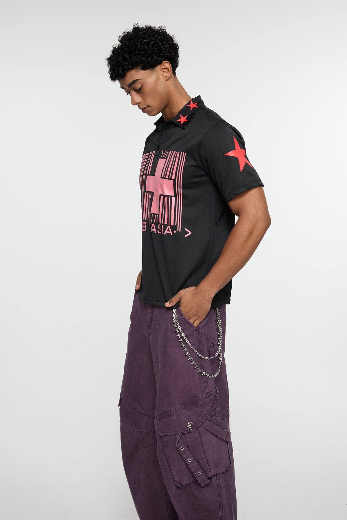 Binary Digital Star Print T-Shirt