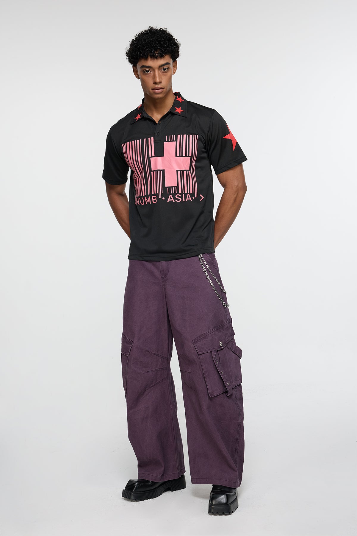Binary Digital Star Print T-Shirt