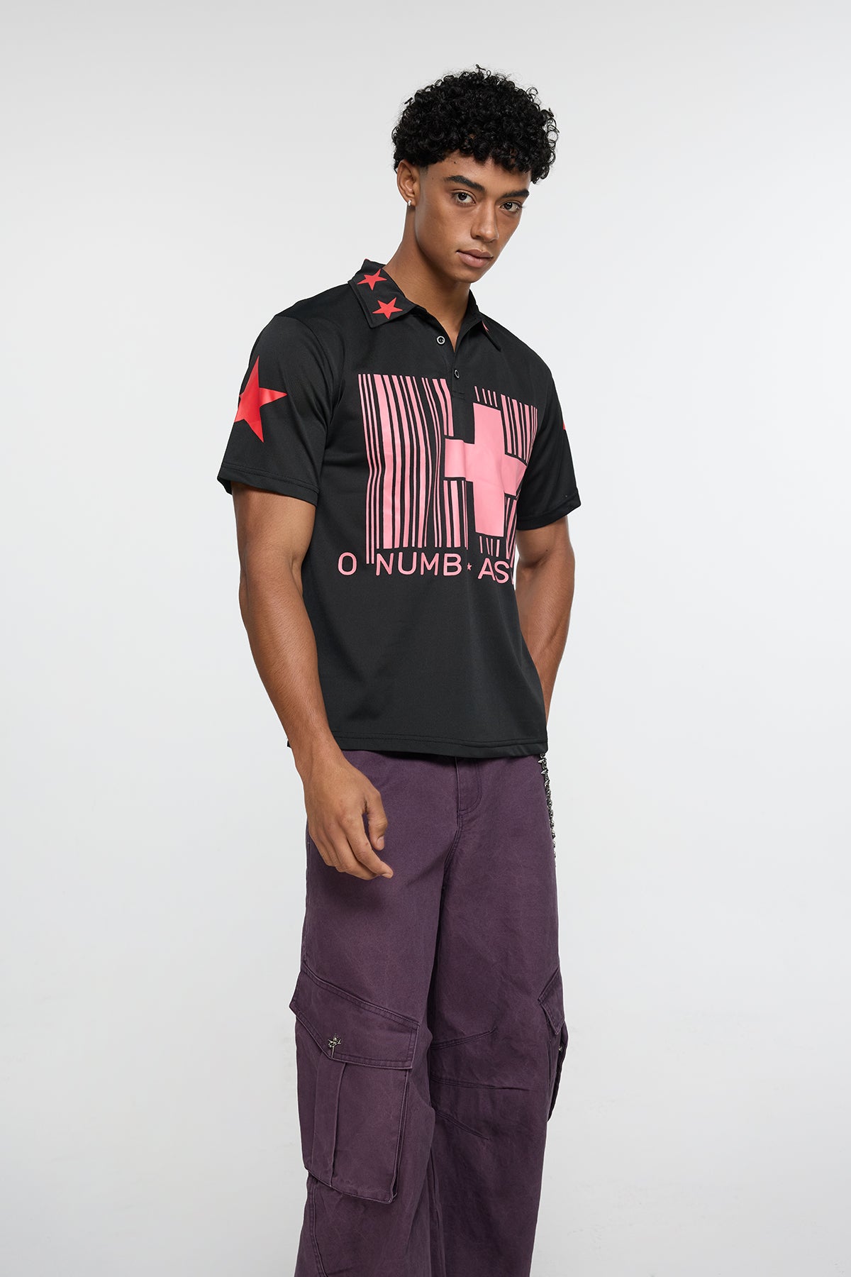 Binary Digital Star Print T-Shirt