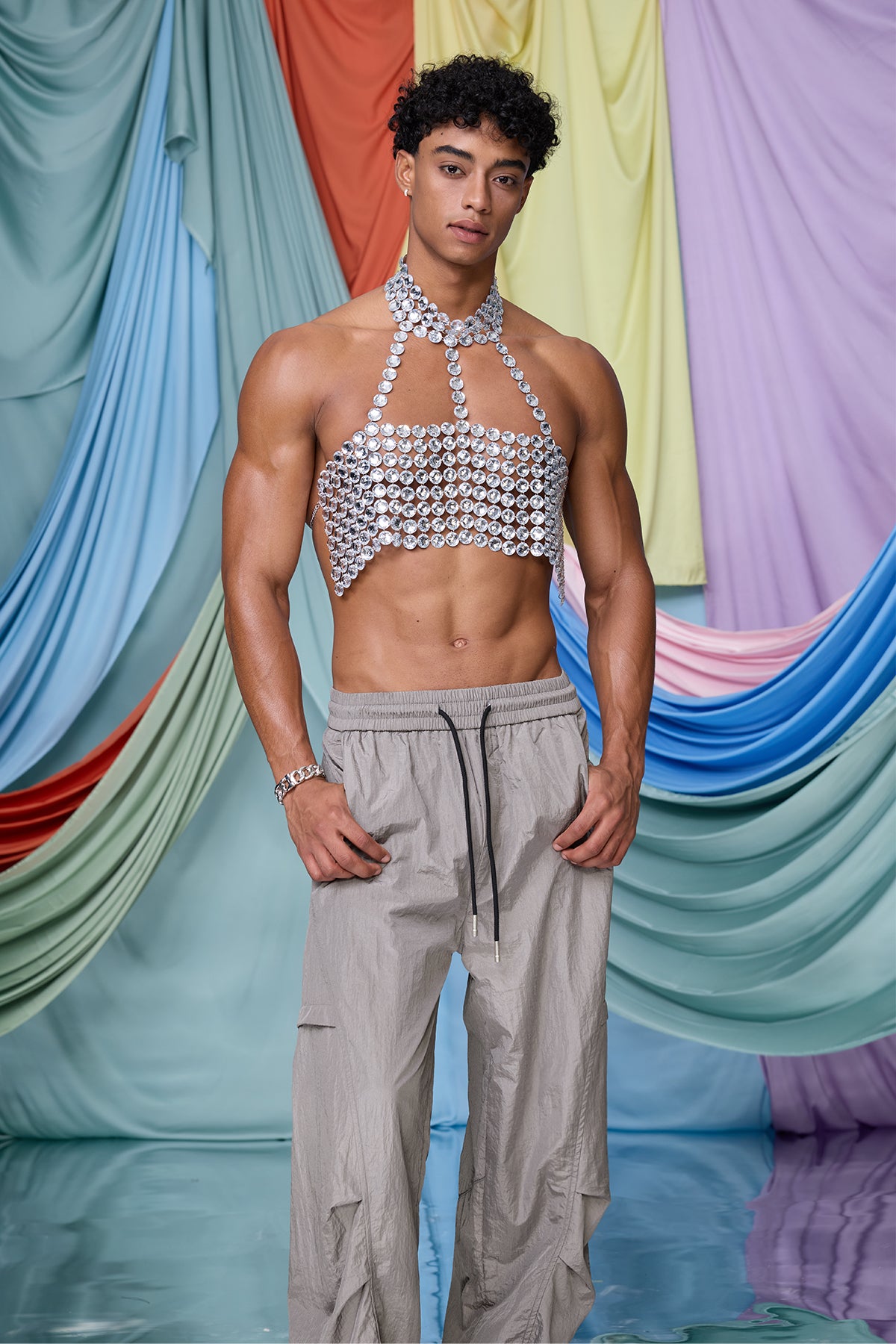 Binary Flash Crystal Body Top