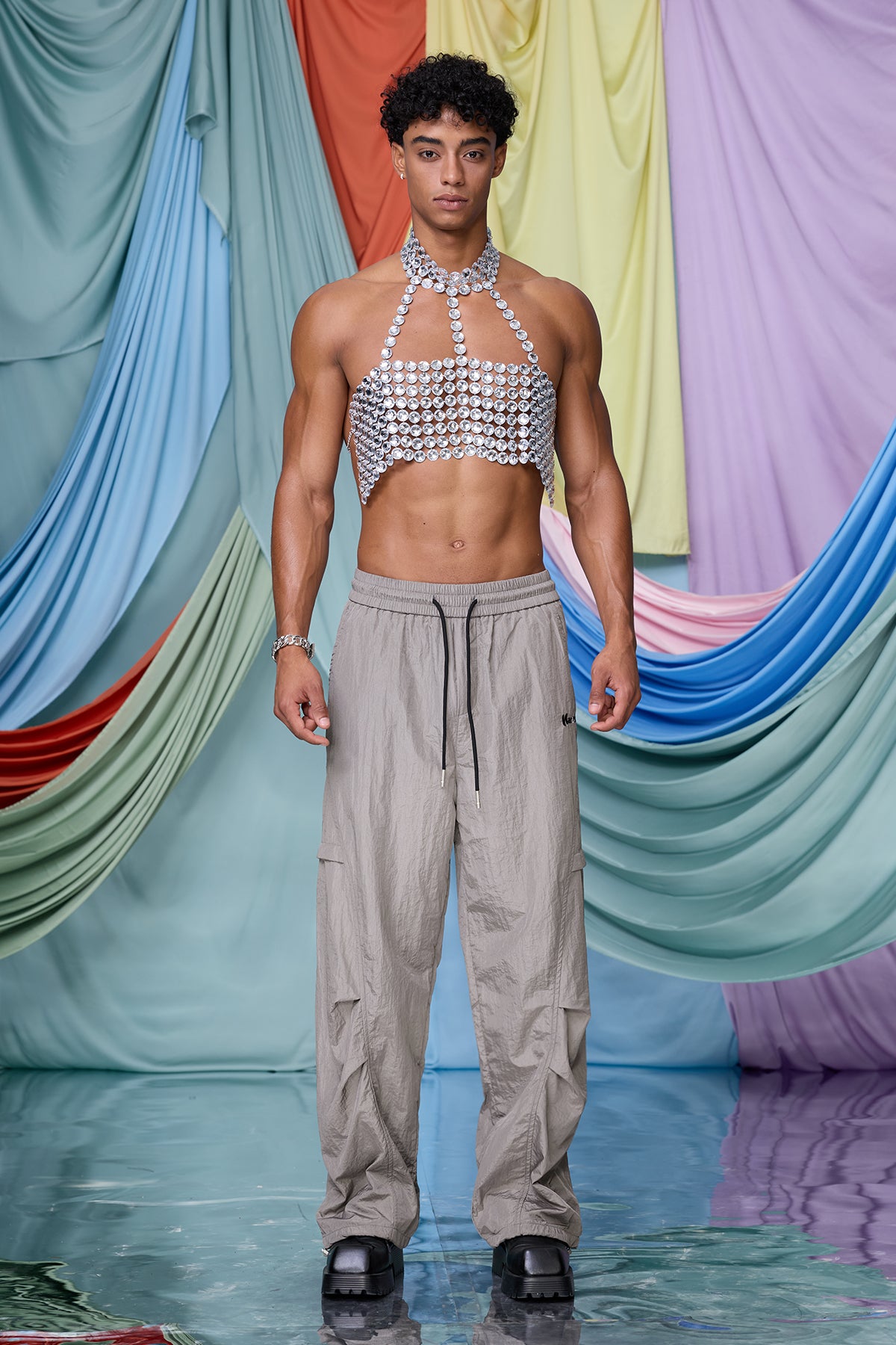 Binary Flash Crystal Body Top