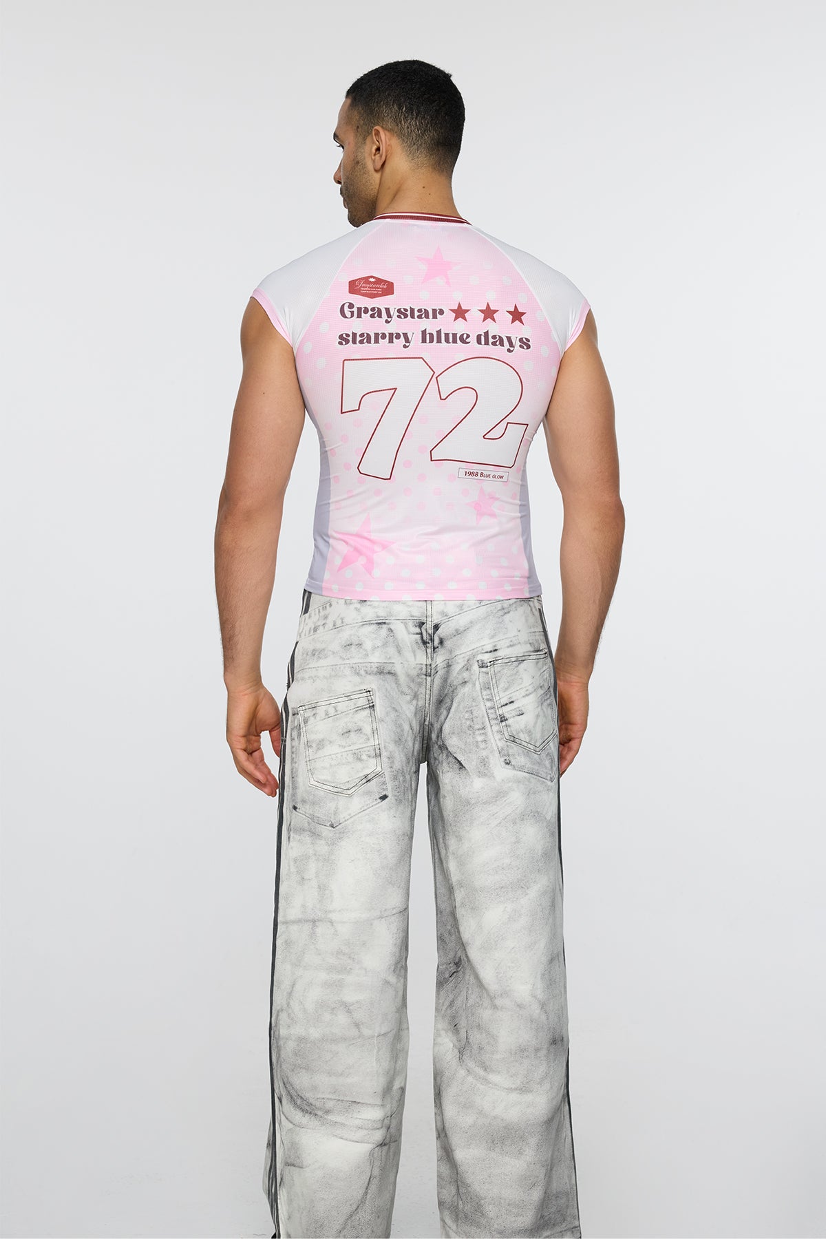 Binary Flux Print T-Shirt Pink