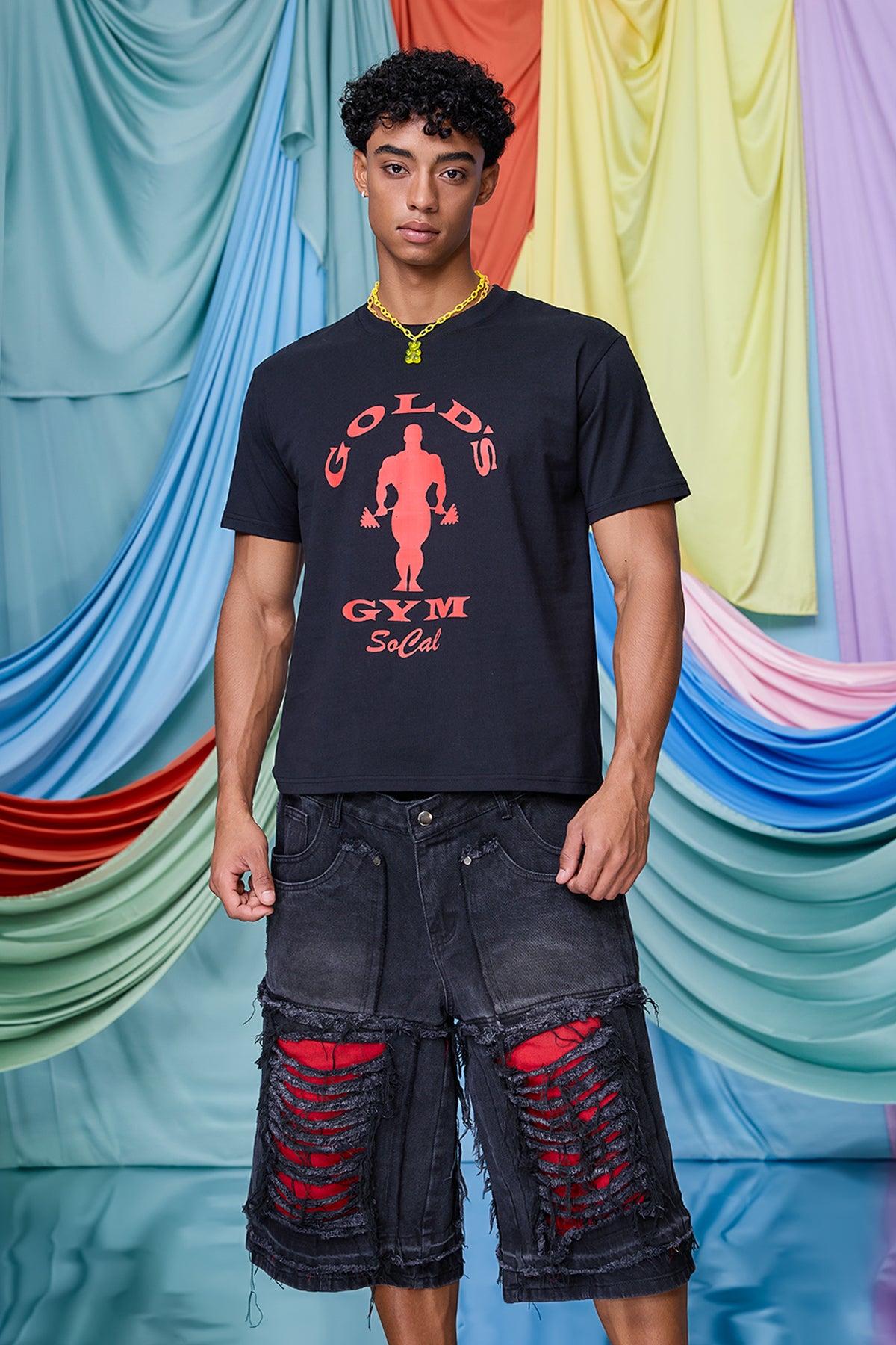 Binary Sketch Print T-Shirt Black