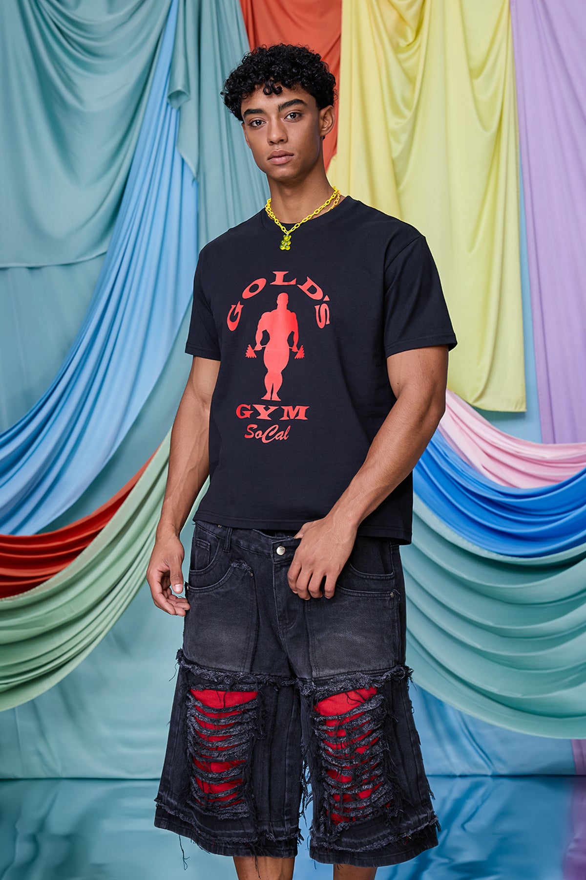 Binary Sketch Print T-Shirt Black