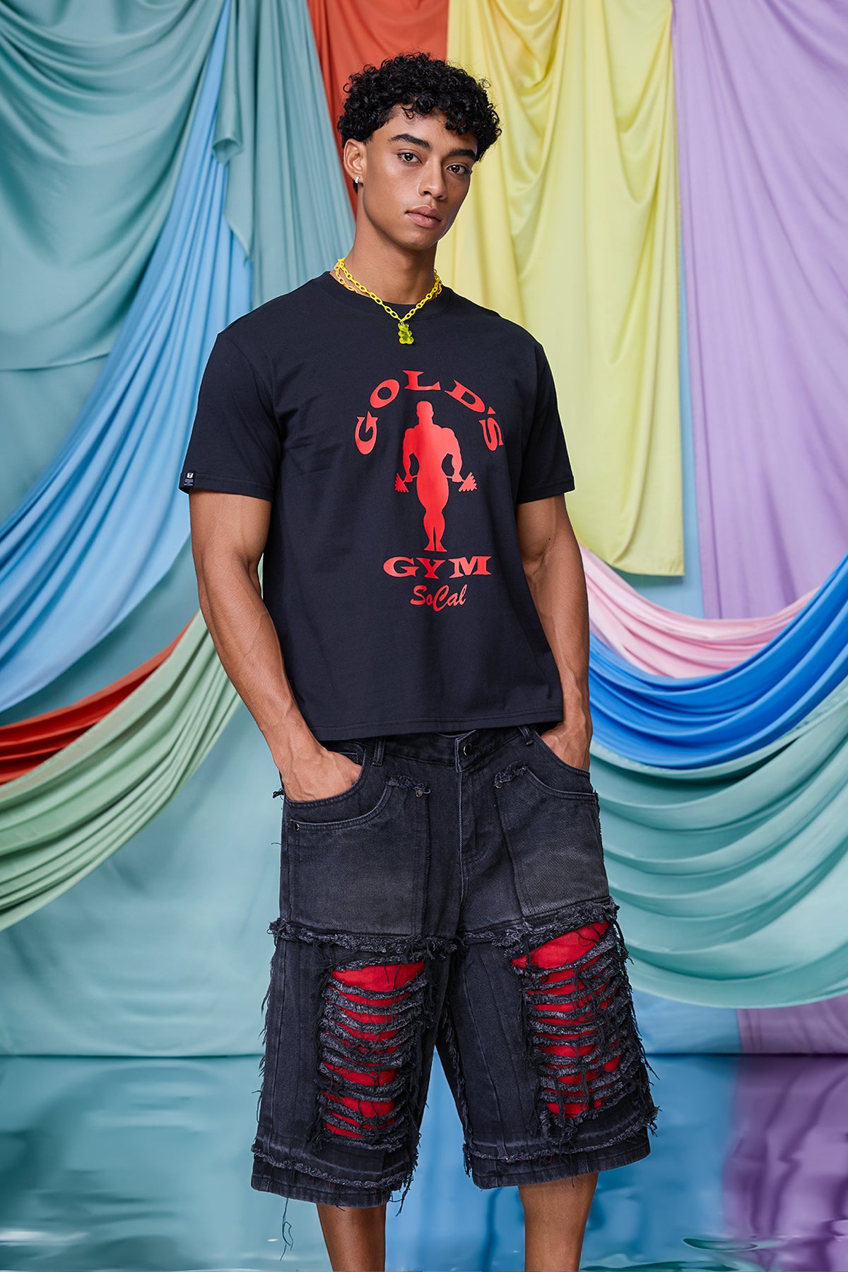 Binary Sketch Print T-Shirt Black