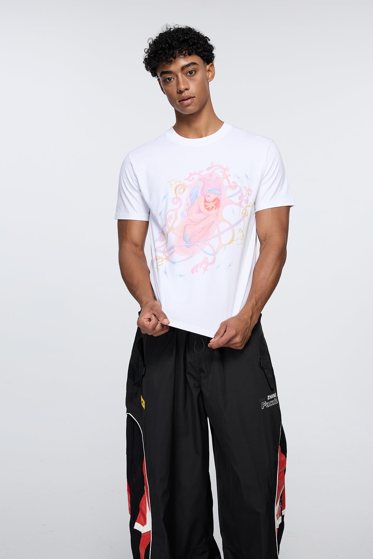 Binary Wave Print T-Shirt