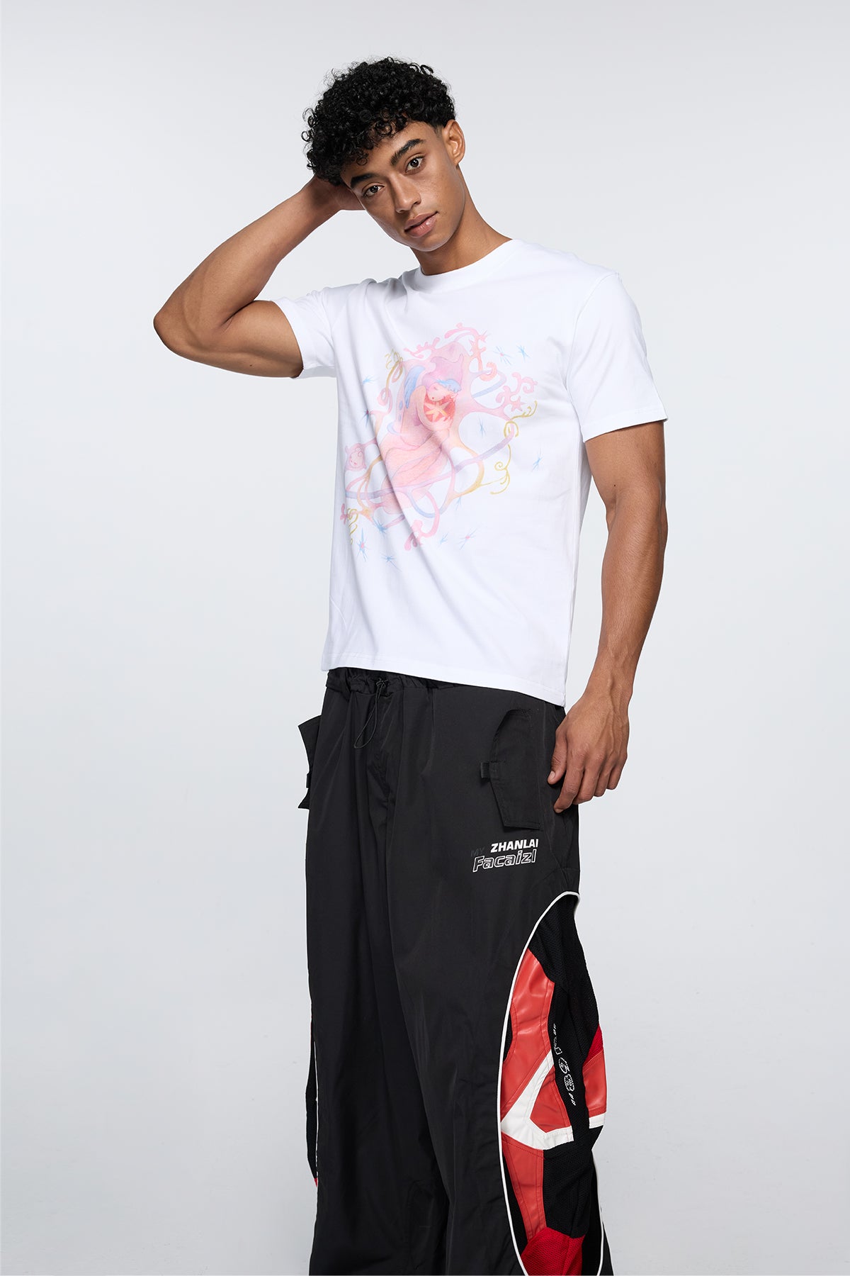 Binary Wave Print T-Shirt