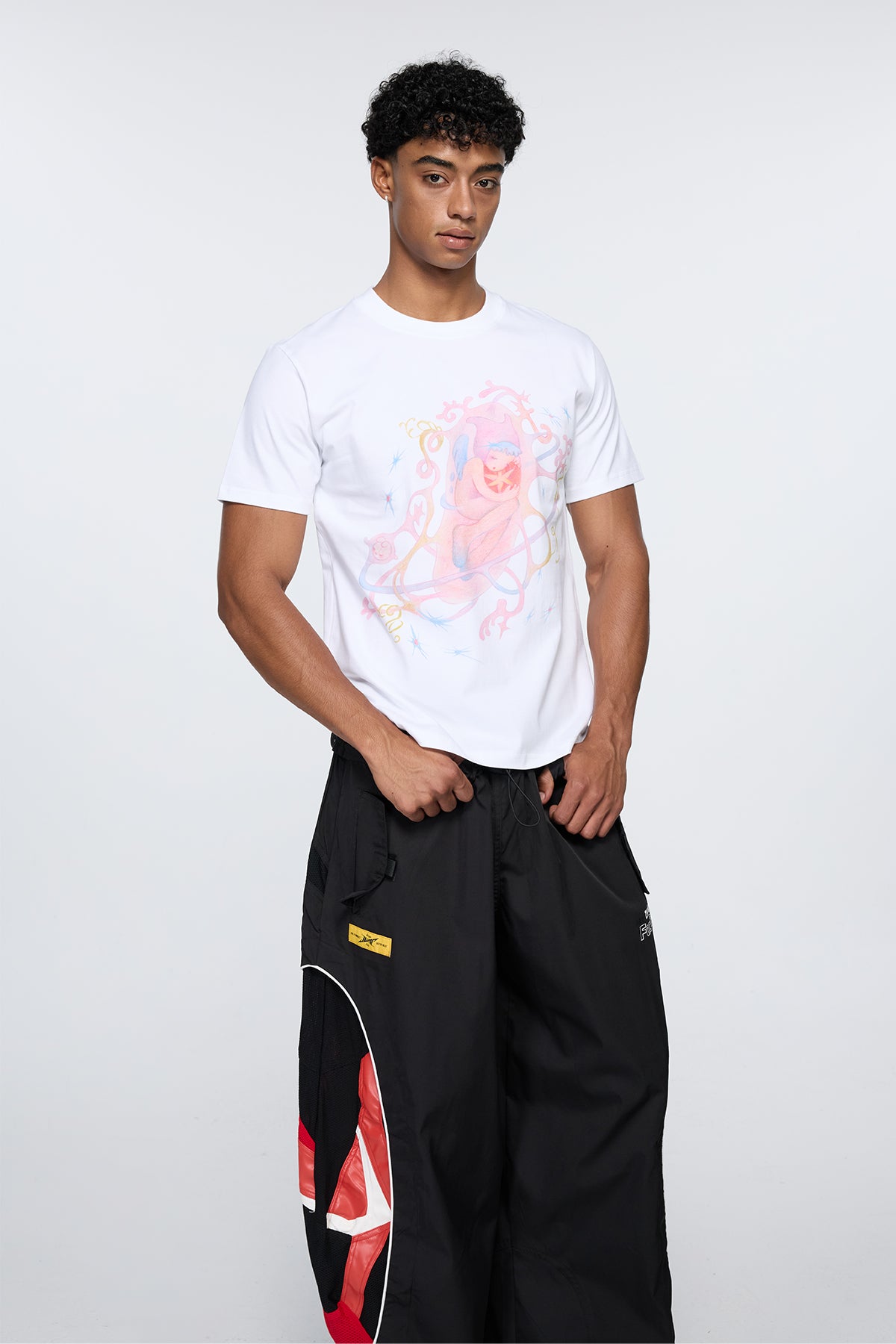 Binary Wave Print T-Shirt