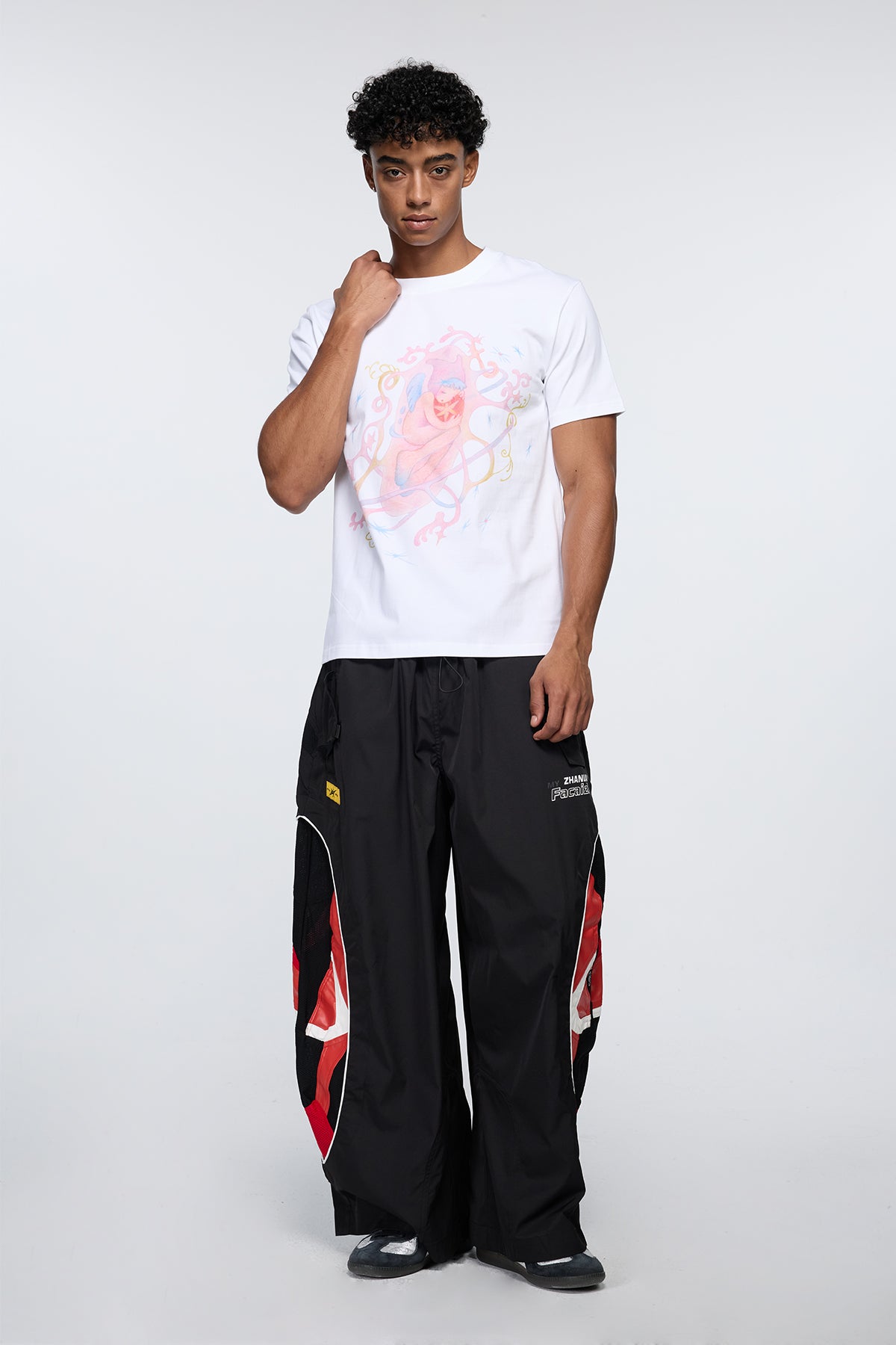 Binary Wave Print T-Shirt
