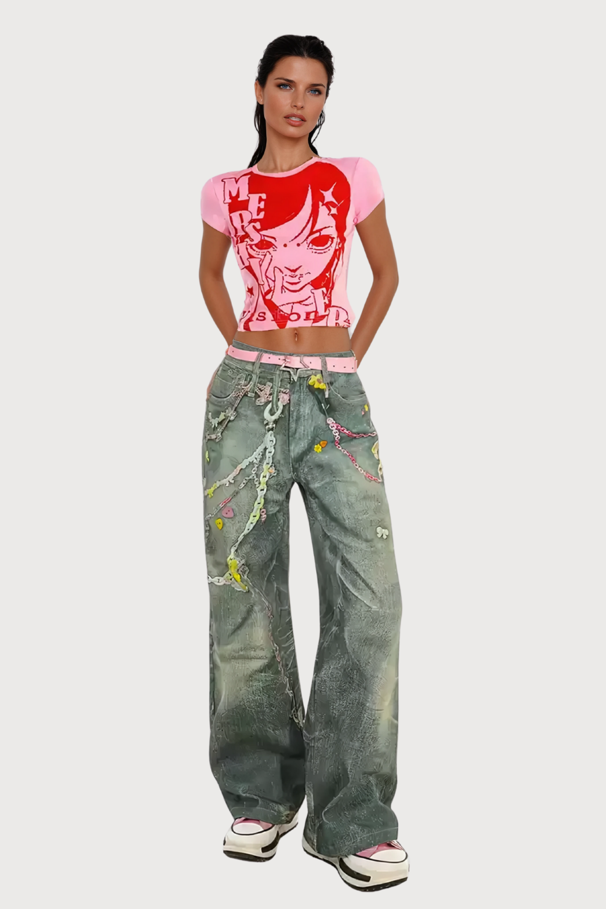 Binary Bliss Print Crop Top