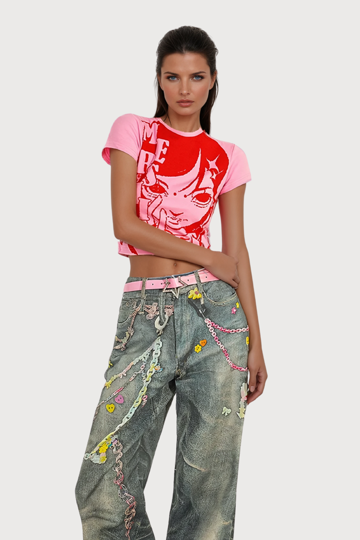 Binary Bliss Print Crop Top