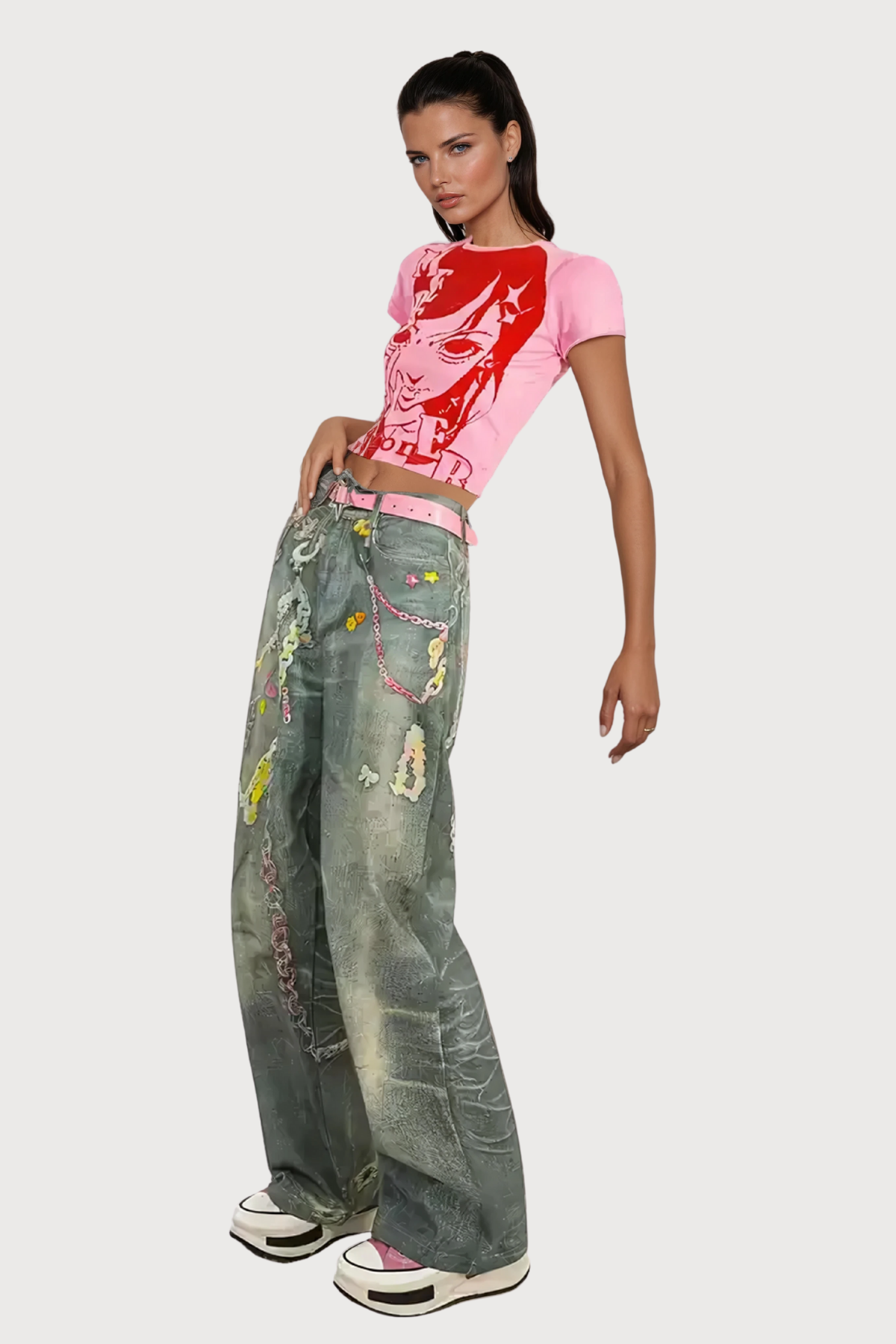 Binary Bliss Print Crop Top