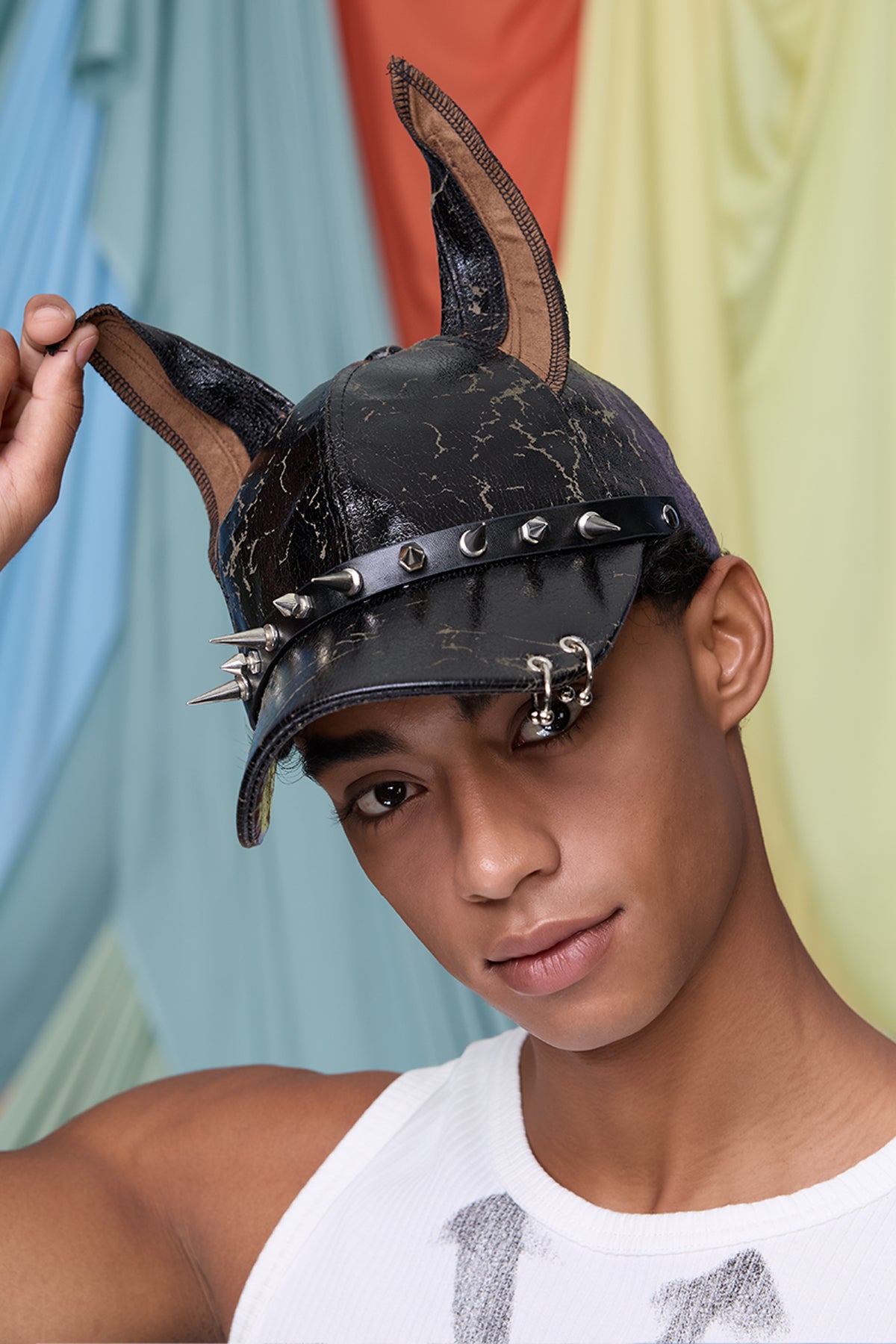 Bitter Edge Leather Studded Cap