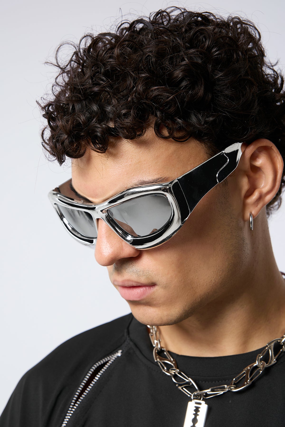 Black Blur Sunglasses Silver