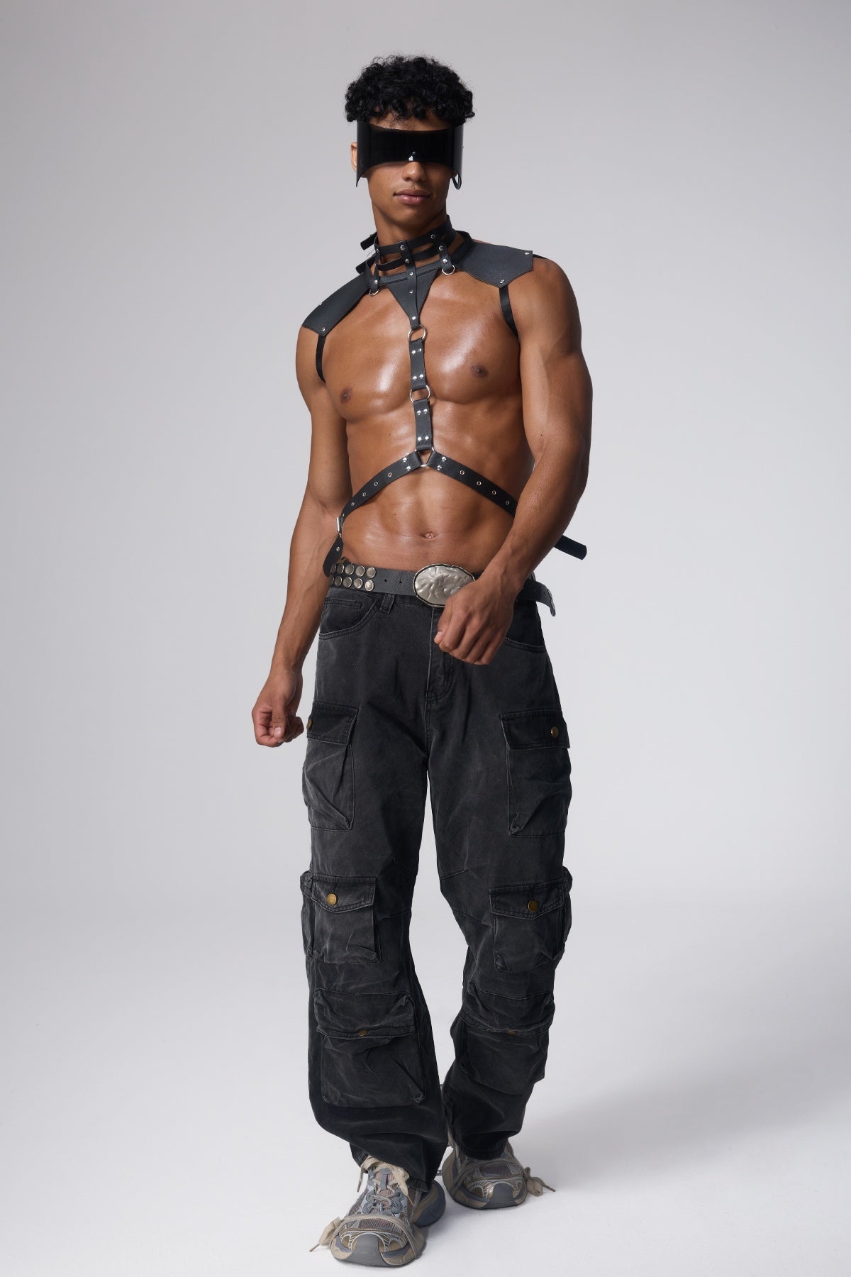 Black Cage Leather Harness – RYVKstudio