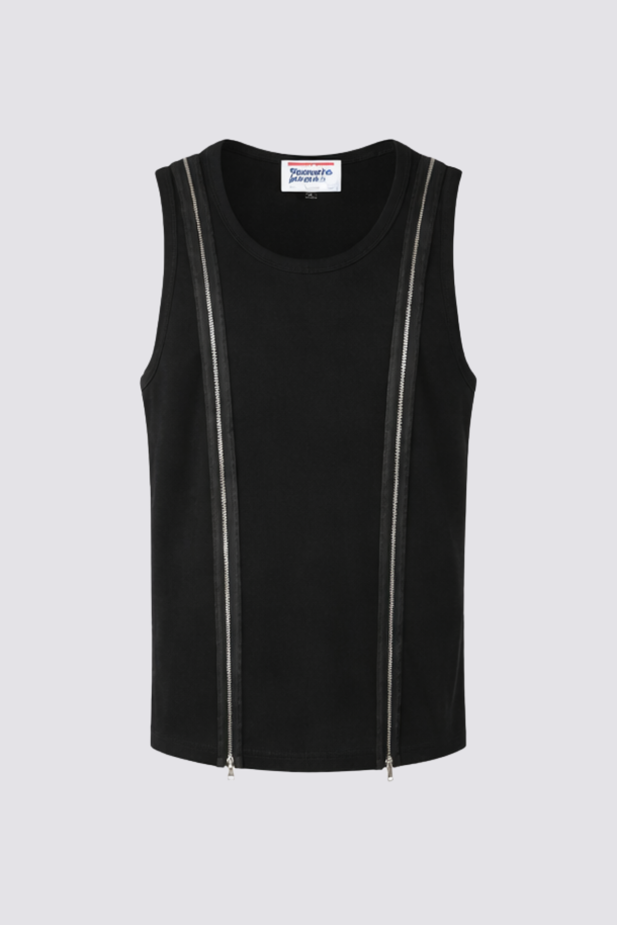 Black Silence Zipper Top