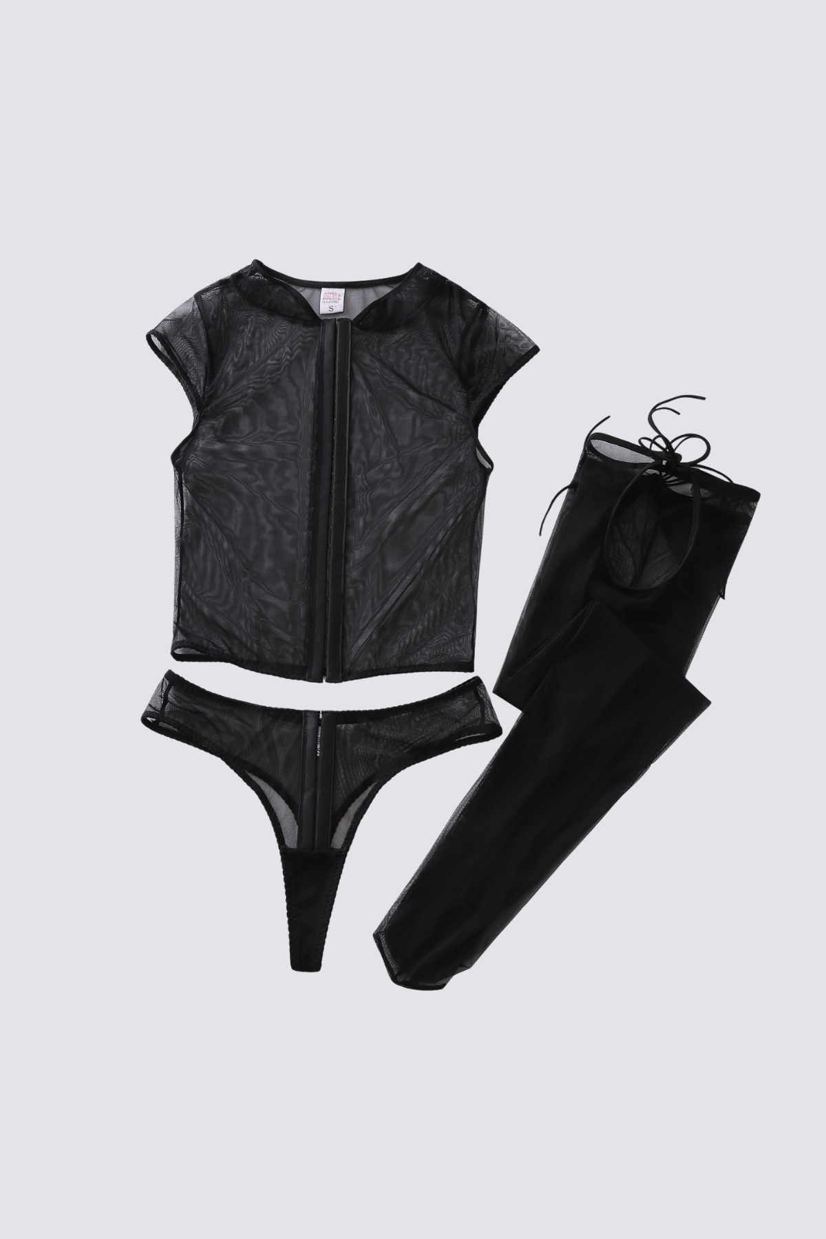 Black Zero Mesh Shorts Set