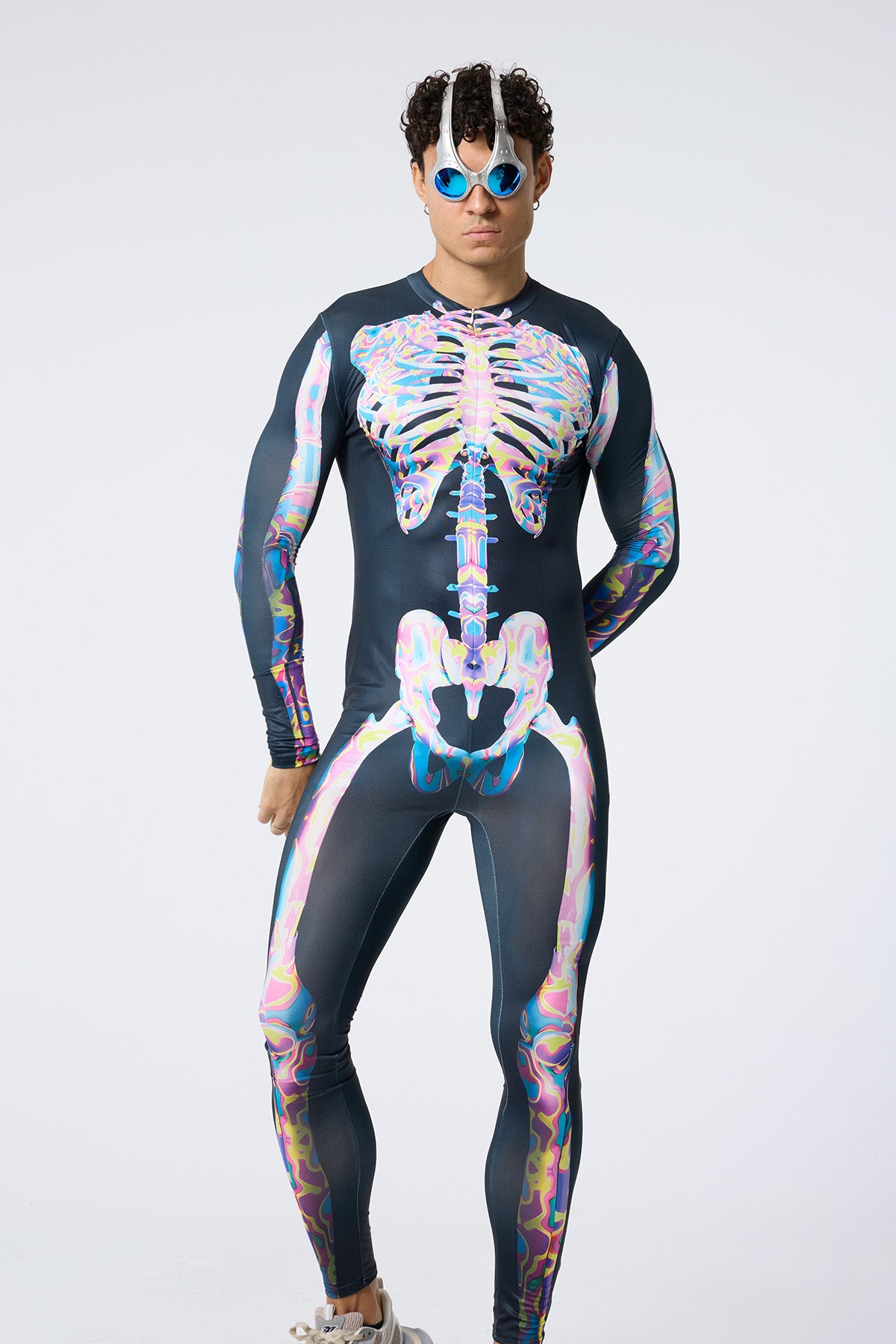 Bleed Code Long Sleeve Print Jumpsuit