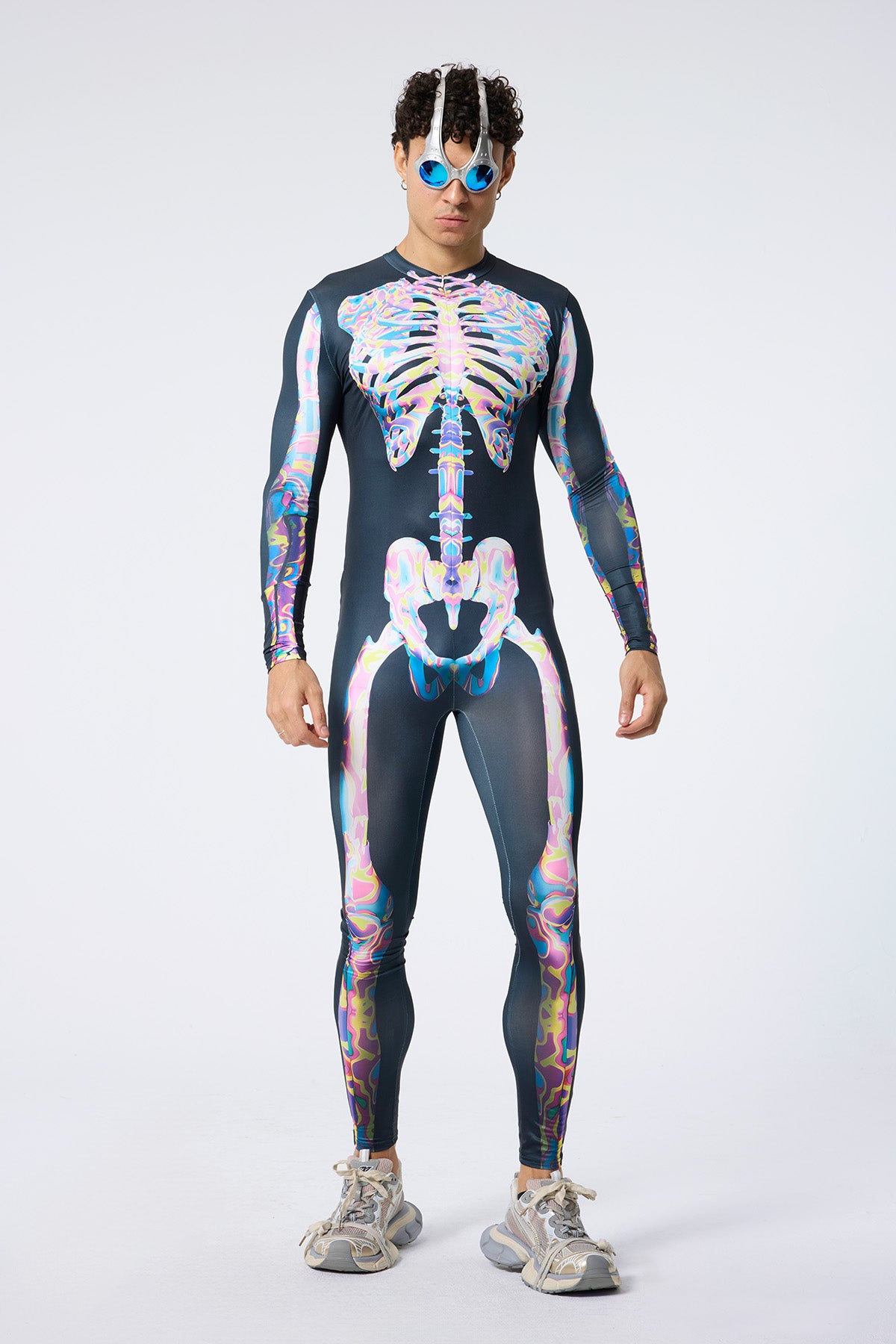 Bleed Code Long Sleeve Print Jumpsuit