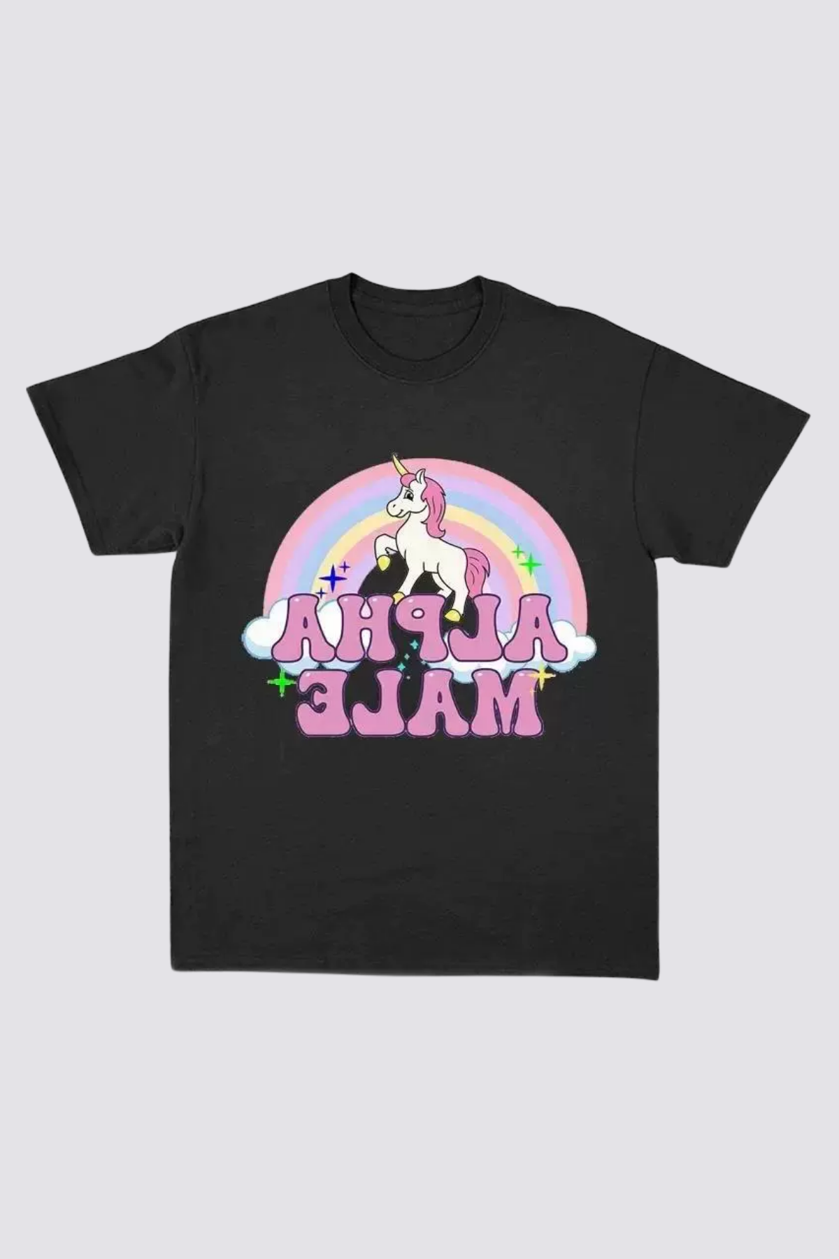 Blind Mode Unicorn Rainbow Top Black