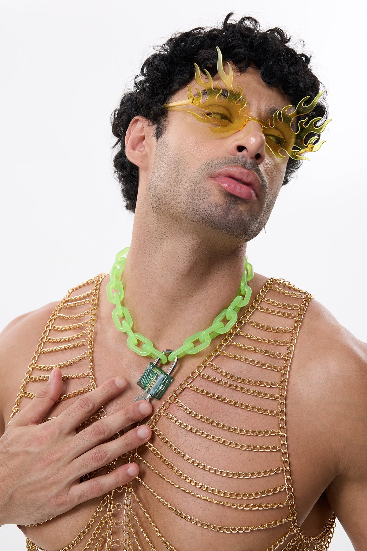 Bloom Padlock Acrylic Necklace