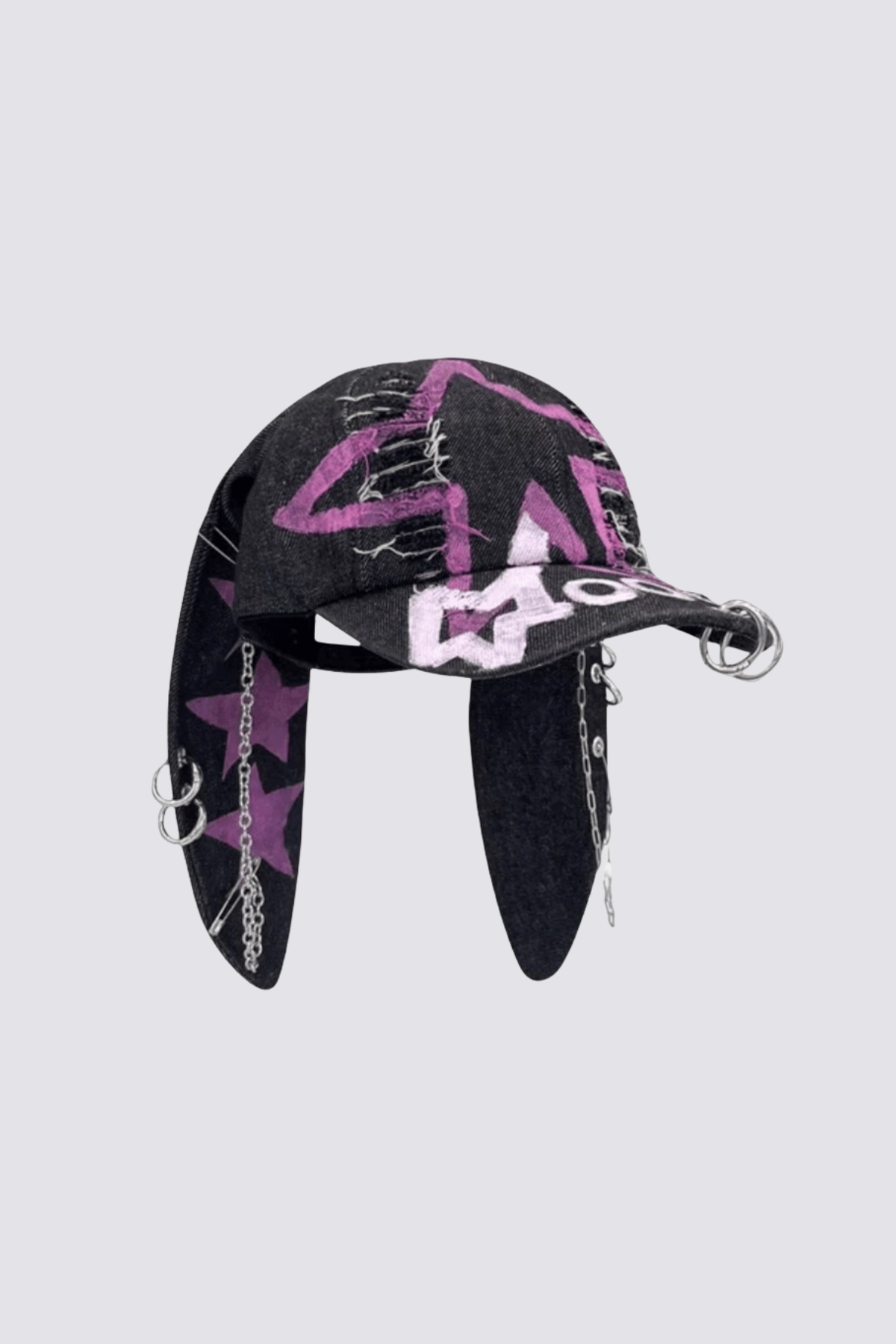 Blue Flick Graffiti Star Bunny Ear Hat
