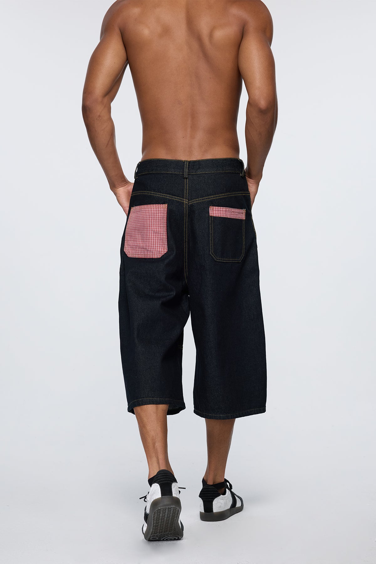 Blueprint Grid Star Capri Jeans